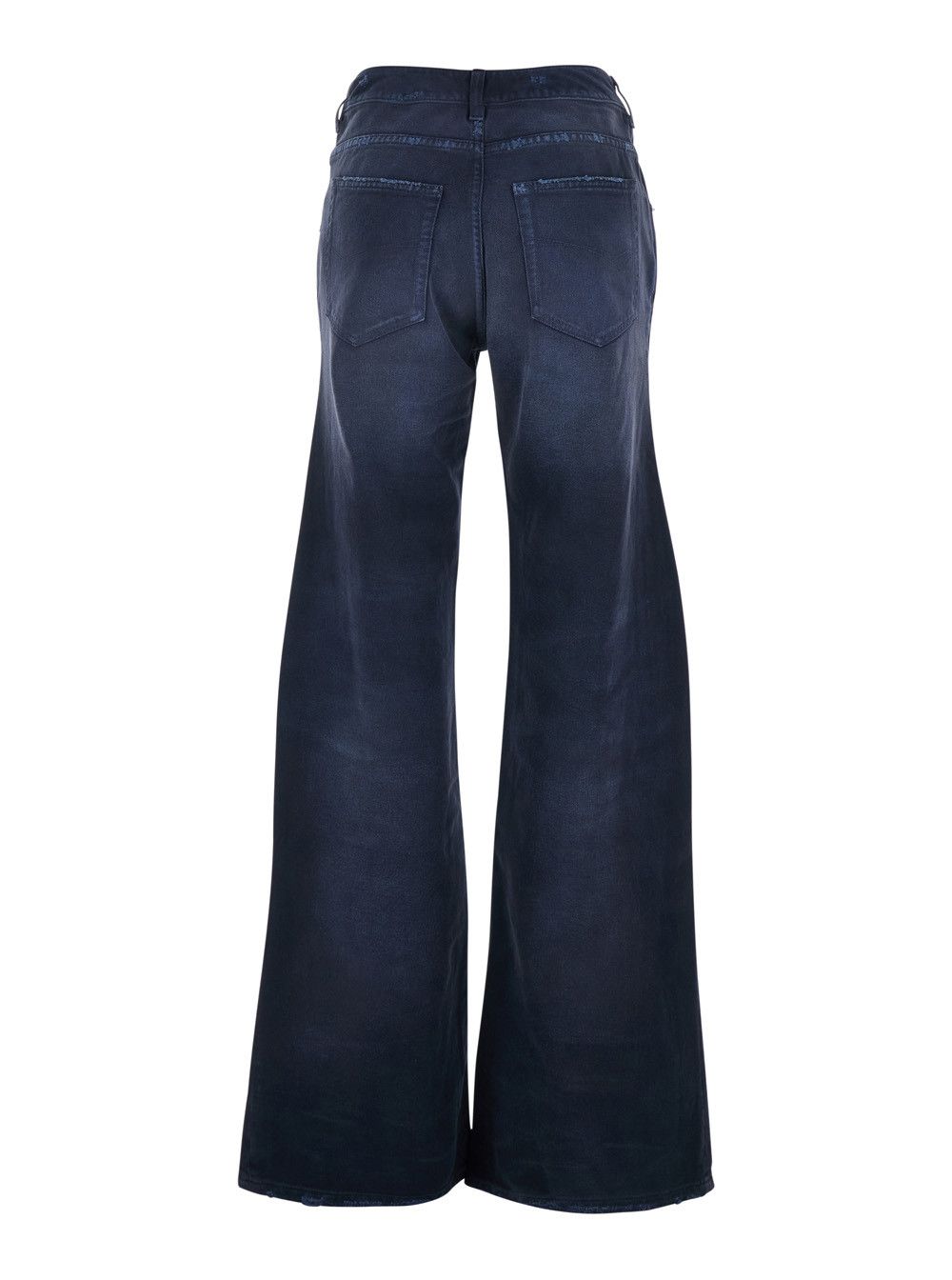 Balenciaga Five-pocket Jeans with Curved Waist and Faded Effect in Blue Cotton for Women Size 25" / US 0 / IT 36 - 2 Thumbnail