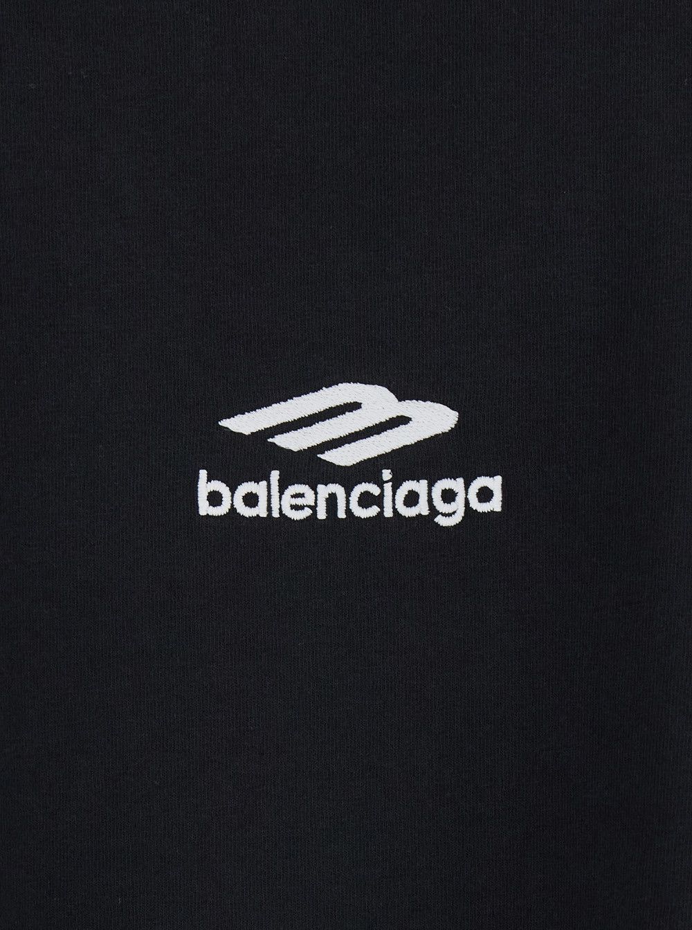 Balenciaga Black Tshirt with logo on front and maxi logo on back in cotton man Size US L / EU 52-54 / 3 - 3 Thumbnail