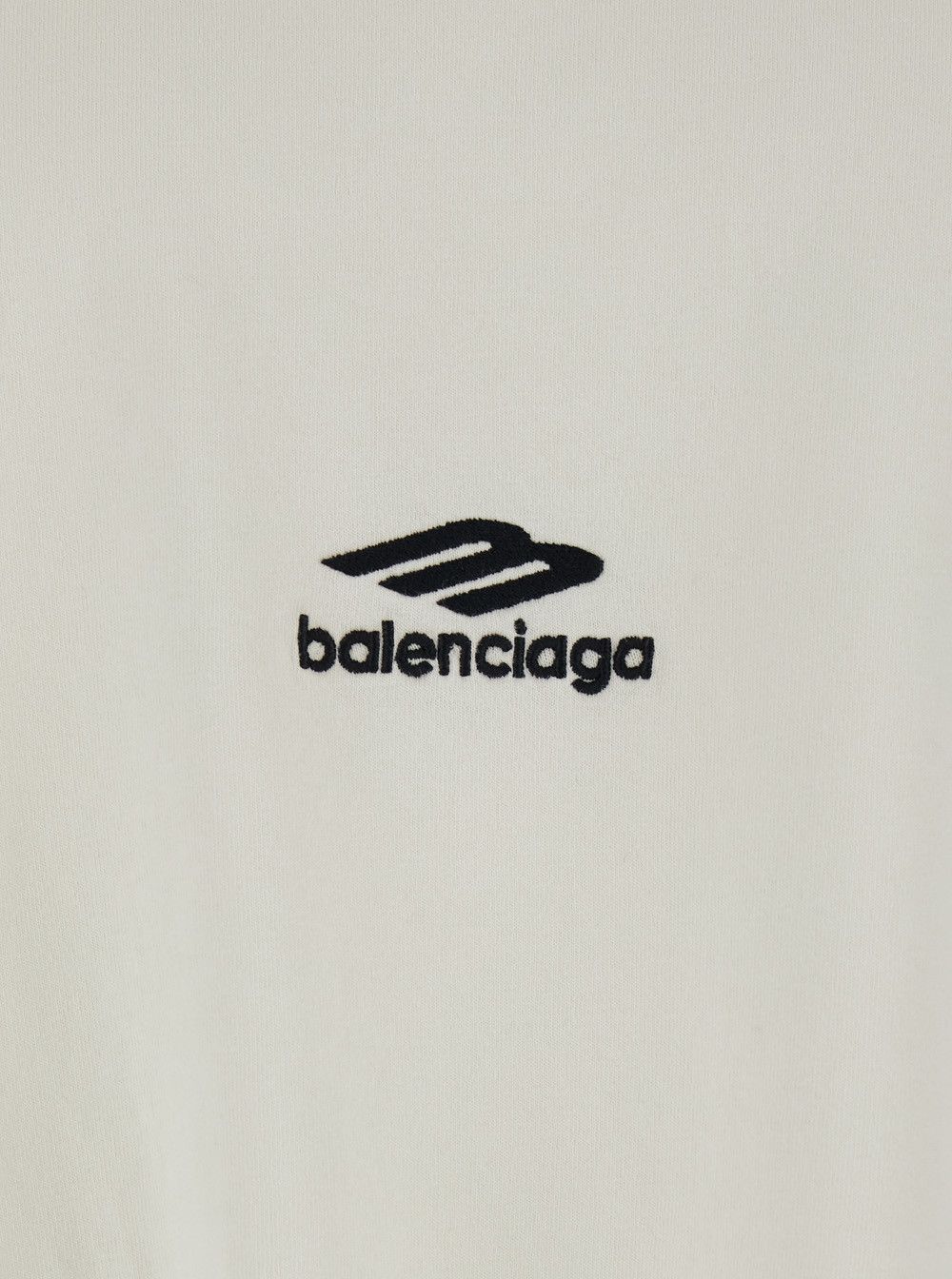 Balenciaga White Cotton T-shirt for Men with Front Logo and Maxi Logo on the Back Size US M / EU 48-50 / 2 - 3 Thumbnail