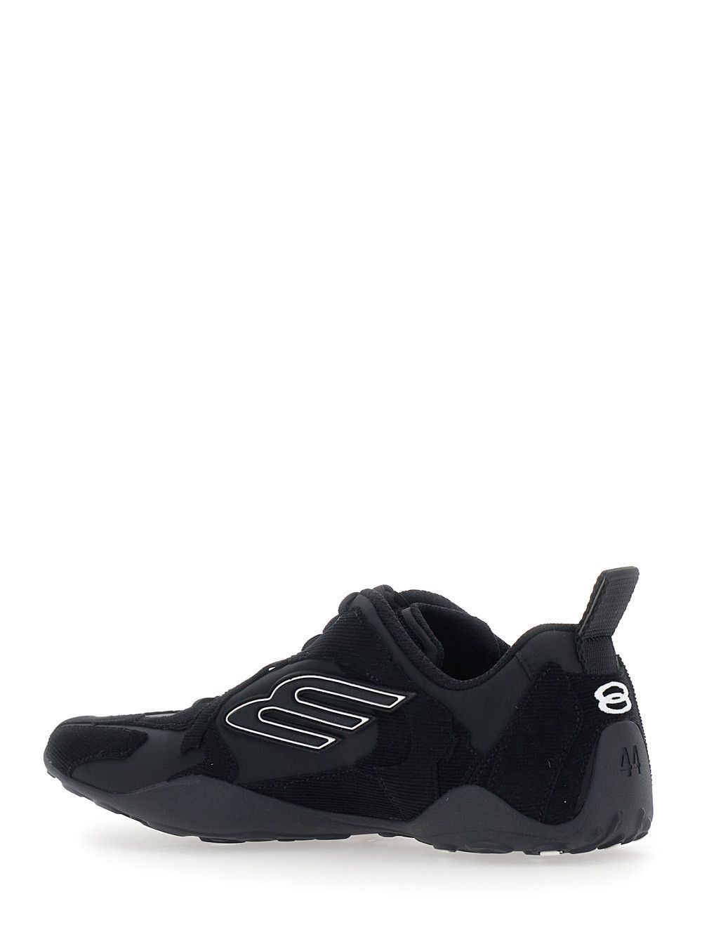 Balenciaga 'Monday Ultra' Black Low Top Sneakers with Logo Detail on the Side and Corduroy Panels in Tech Fabric Man Size US 11 / EU 44 - 3 Thumbnail