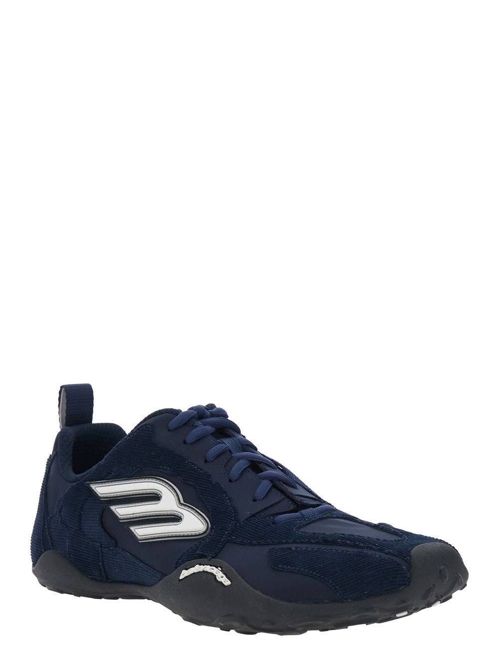 Balenciaga Sneaker 'Monday Ultra' Low Top with Logo Detail on the Side and Velvet Inserts in Blue Tech Fabric for Men Size US 9 / EU 42 - 2 Thumbnail