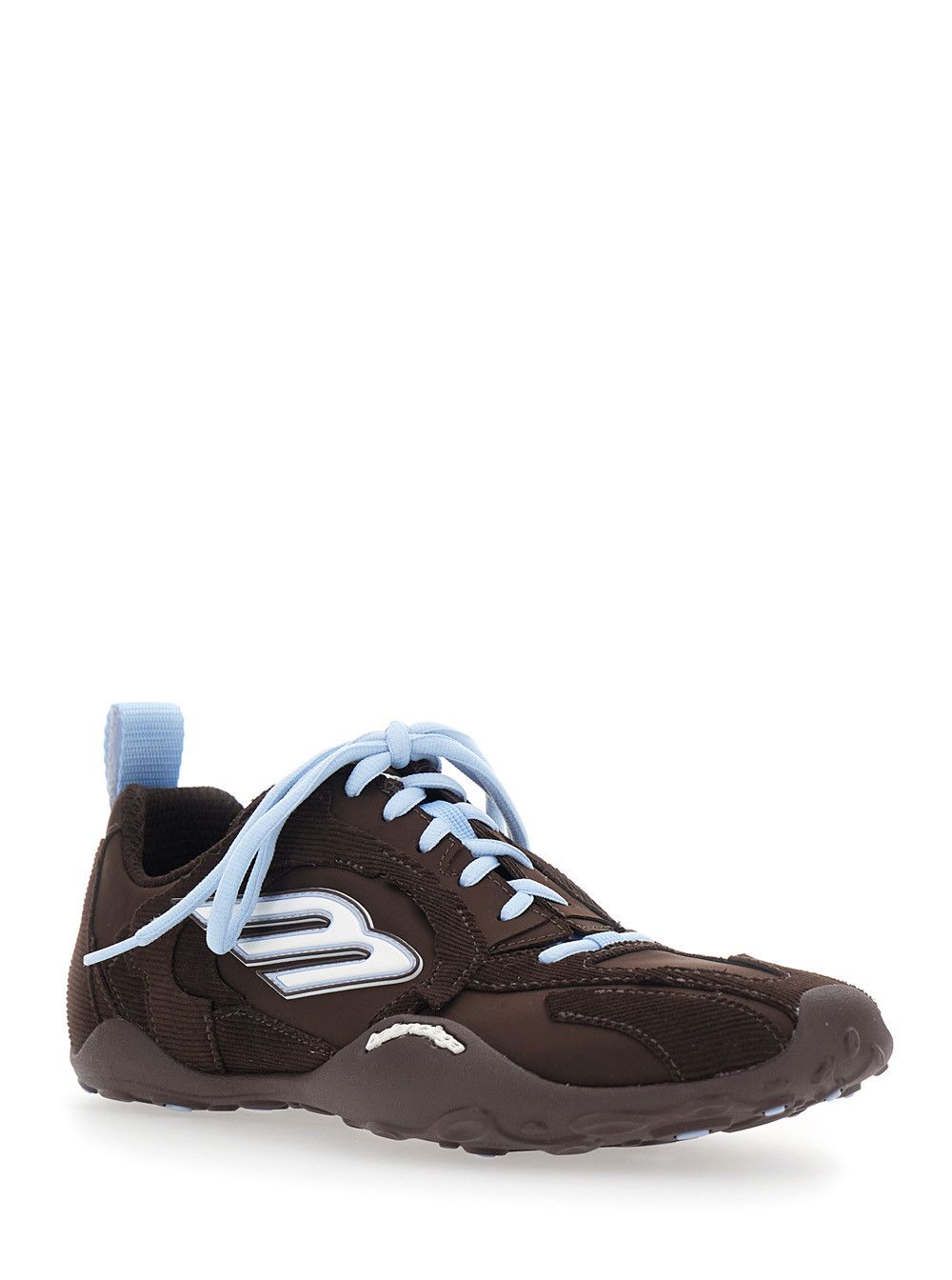 Balenciaga Sneaker 'Monday Ultra' Low Top with Logo Detail on the Side and Velvet Inserts in Brown Tech Fabric for Women Size US 11 / IT 41 - 2 Thumbnail