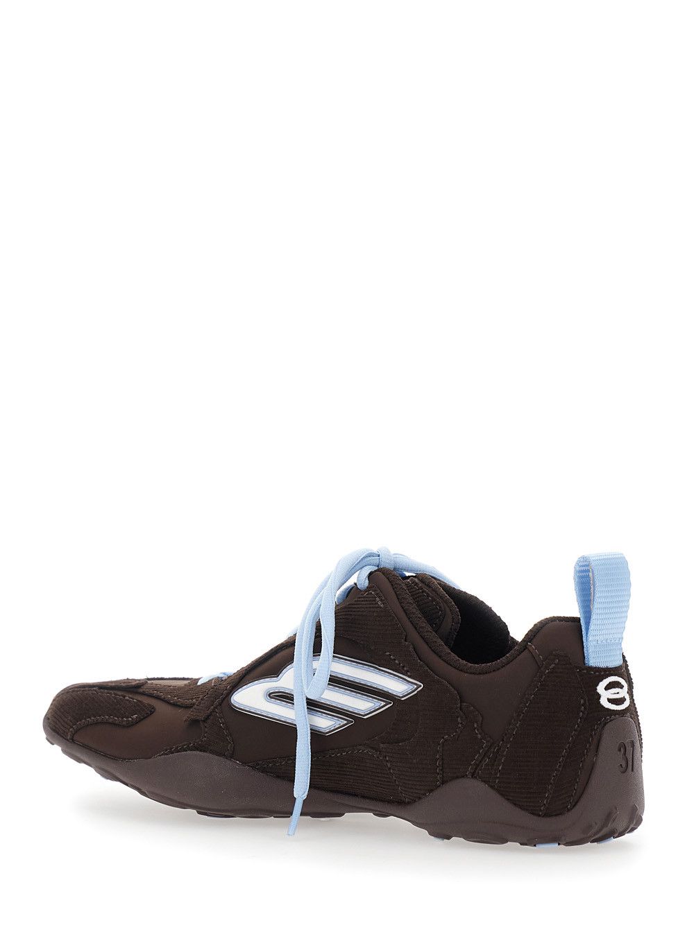 Balenciaga Sneaker 'Monday Ultra' Low Top with Logo Detail on the Side and Velvet Inserts in Brown Tech Fabric for Women Size US 11 / IT 41 - 3 Thumbnail