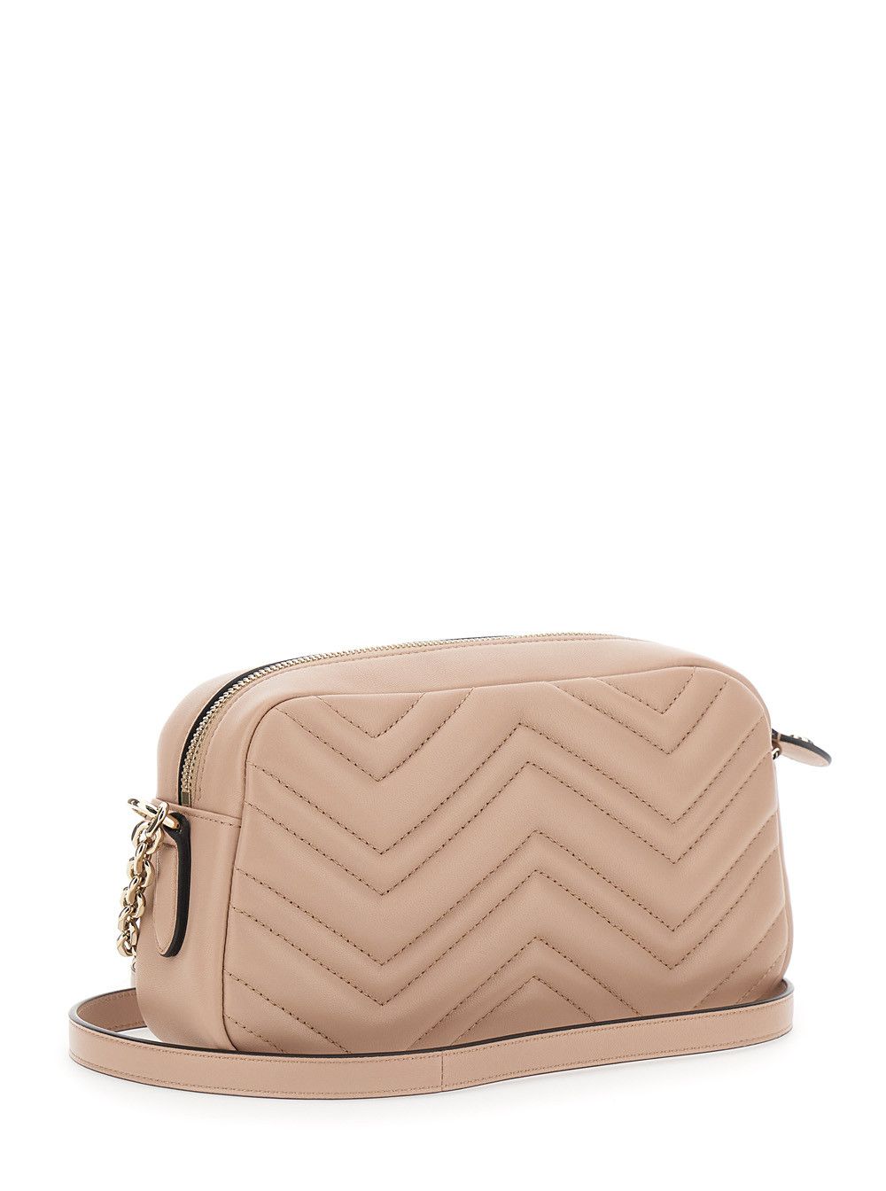 Gucci 'GG Marmont' Pink Small Shoulder Bag with Chain Strap and GG Plate on Front in Leather for Women Size ONE SIZE - 3 Thumbnail
