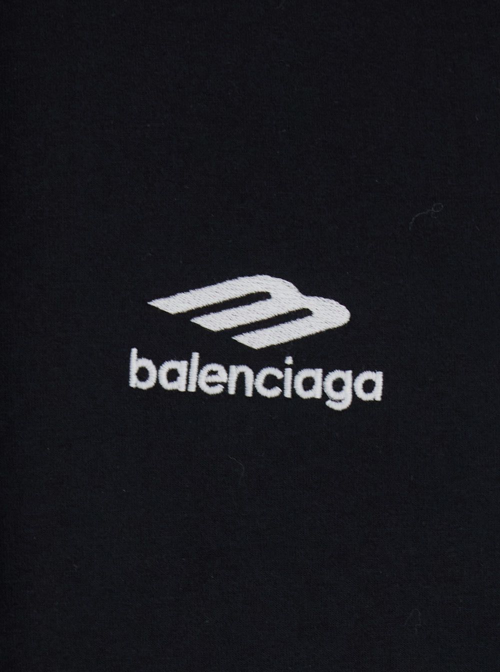 Balenciaga Men's Black Cotton Hoodie with Zip Closure and Front Logo Size US L / EU 52-54 / 3 - 3 Thumbnail