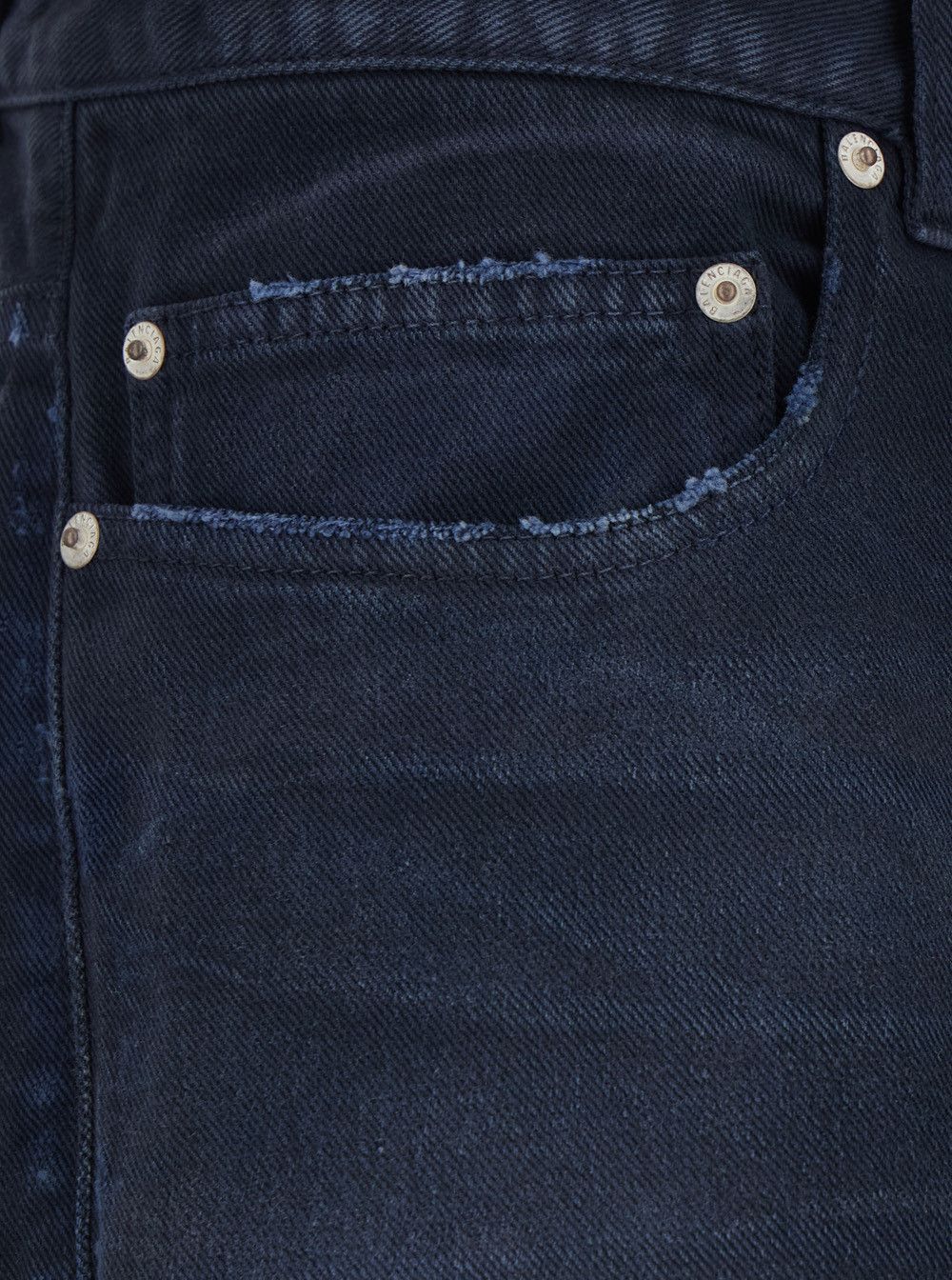 Balenciaga Blue Jeans with Faded Effect and Logo Patch on the Back in Denim for Men Size US 32 / EU 48 - 3 Thumbnail