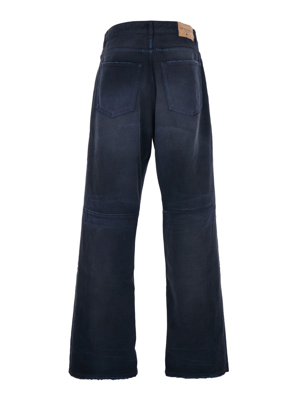 Balenciaga Blue Jeans with Faded Effect and Logo Patch on the Back in Denim for Men Size US 34 / EU 50 - 2 Thumbnail