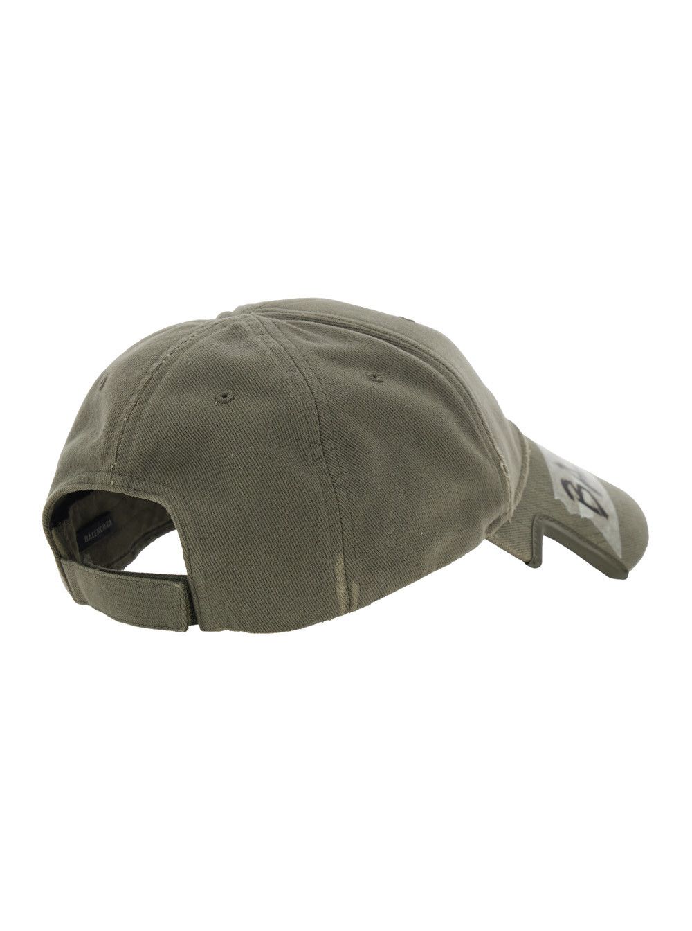 Balenciaga Green Baseball Cap with Maxi Logo Lettering on the Front in Cotton Man Size ONE SIZE - 2 Thumbnail