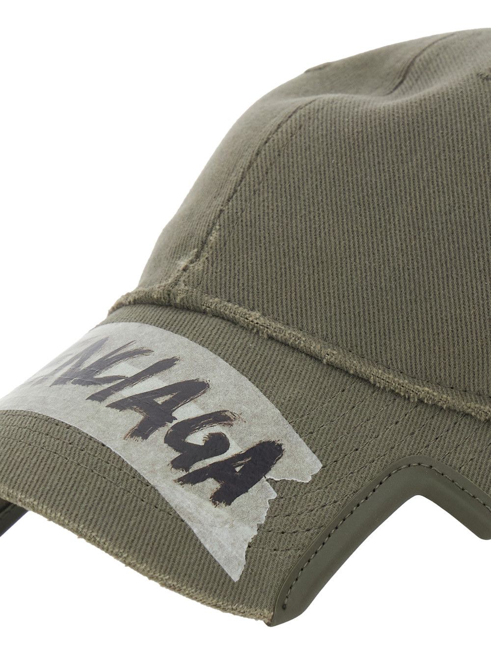 Balenciaga Green Baseball Cap with Maxi Logo Lettering on the Front in Cotton Man Size ONE SIZE - 3 Thumbnail