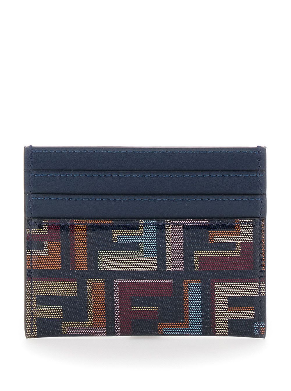 Fendi Cardholder with Metallic Logo on Front and FF All-Over Motif in Multicolor Fabric for Women Size M / US 6-8 / IT 42-44 - 3 Thumbnail