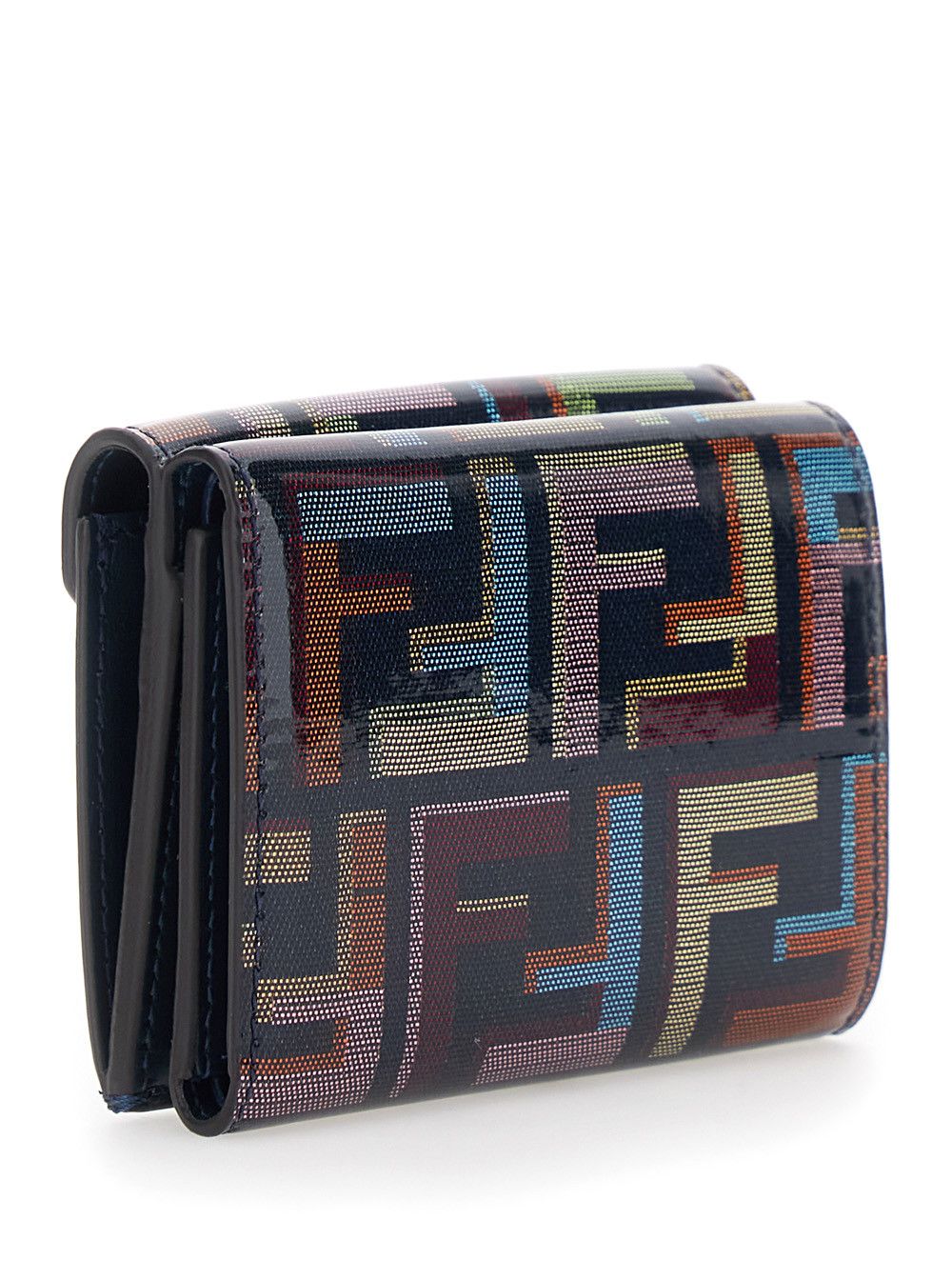 Fendi Multicolor Wallet with Logo Plate on the Front and All-Over FF Motif in Fabric Woman Size M / US 6-8 / IT 42-44 - 3 Thumbnail