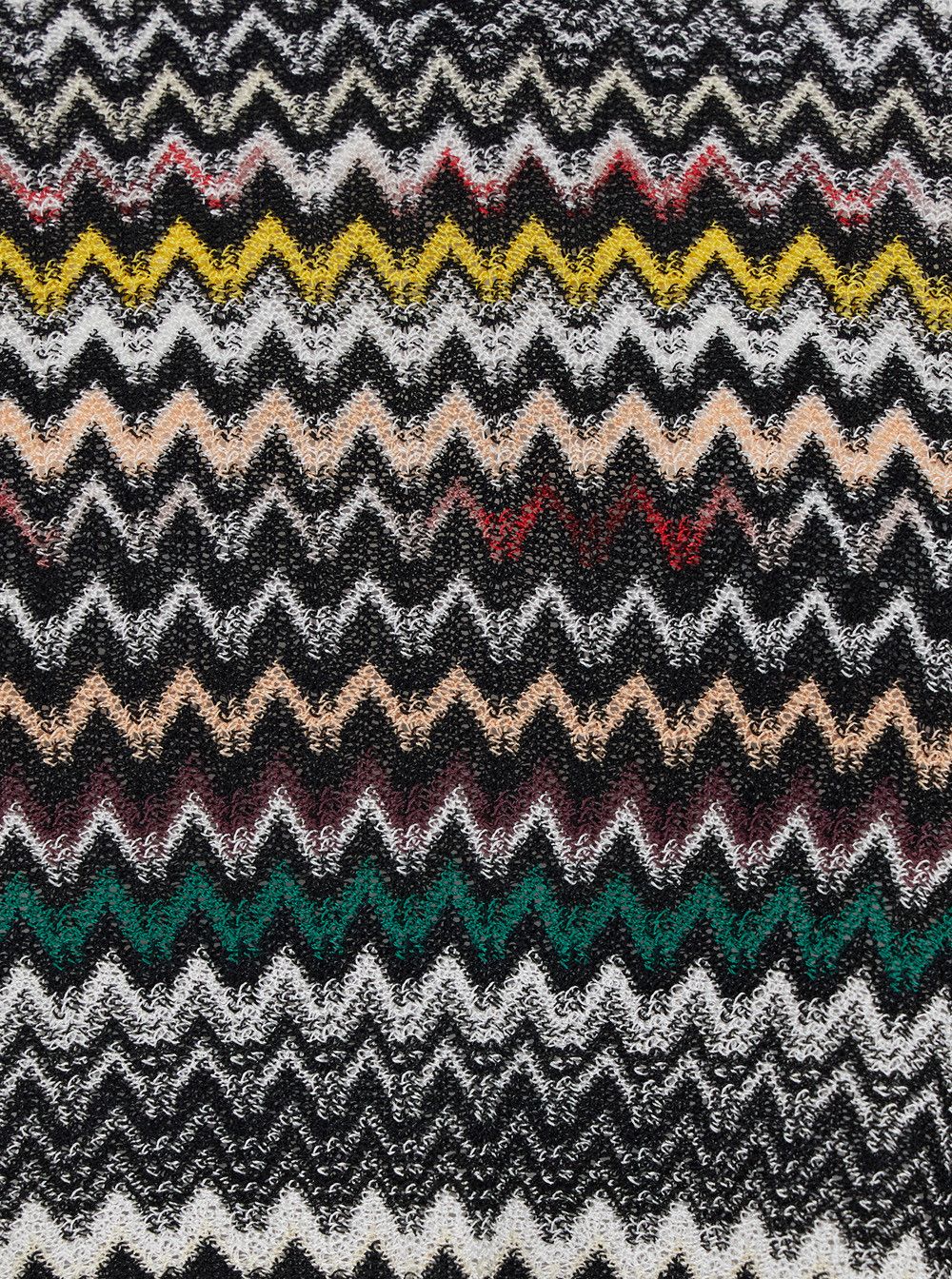 Missoni Multicolor 'MISSONI' Cape with Boat Neck and All-Over Zig-Zag Motif in Viscose for Women Size M / US 6-8 / IT 42-44 - 3 Thumbnail