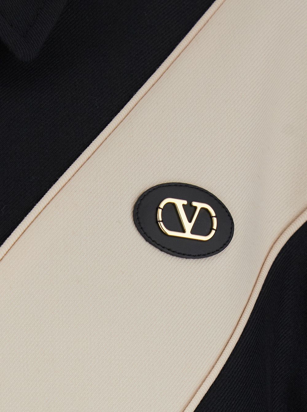 Valentino Jacket with classic collar and contrast details on the front and back in black tech fabric men Size US M / EU 48-50 / 2 - 3 Thumbnail