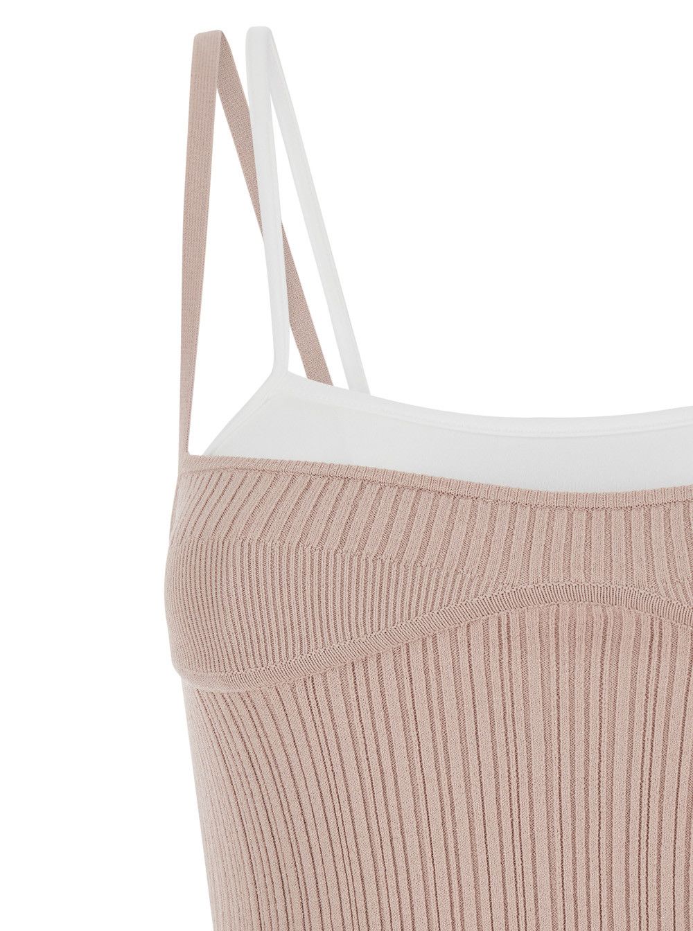 Diesel Mini Dress 'M-Zandra' with Thin Straps in Two Colors and Ribbed Knit in Viscose Blend Pink Women Size S / US 4 / IT 40 - 3 Thumbnail