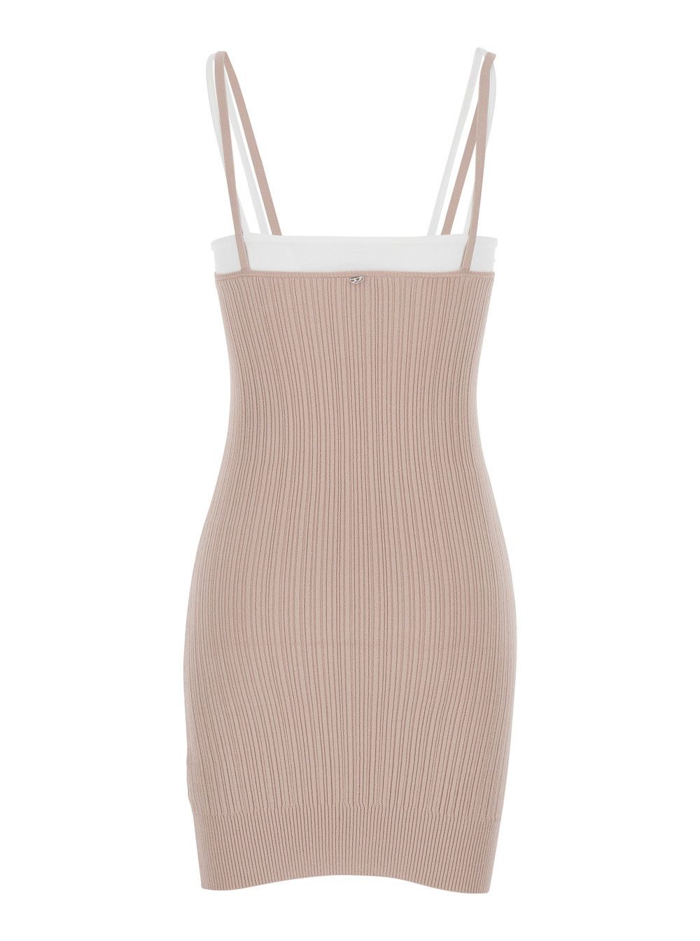 Diesel Mini Dress 'M-Zandra' with Thin Straps in Two Colors and Ribbed Knit in Viscose Blend Pink Women Size XS / US 0-2 / IT 36-38 - 2 Thumbnail