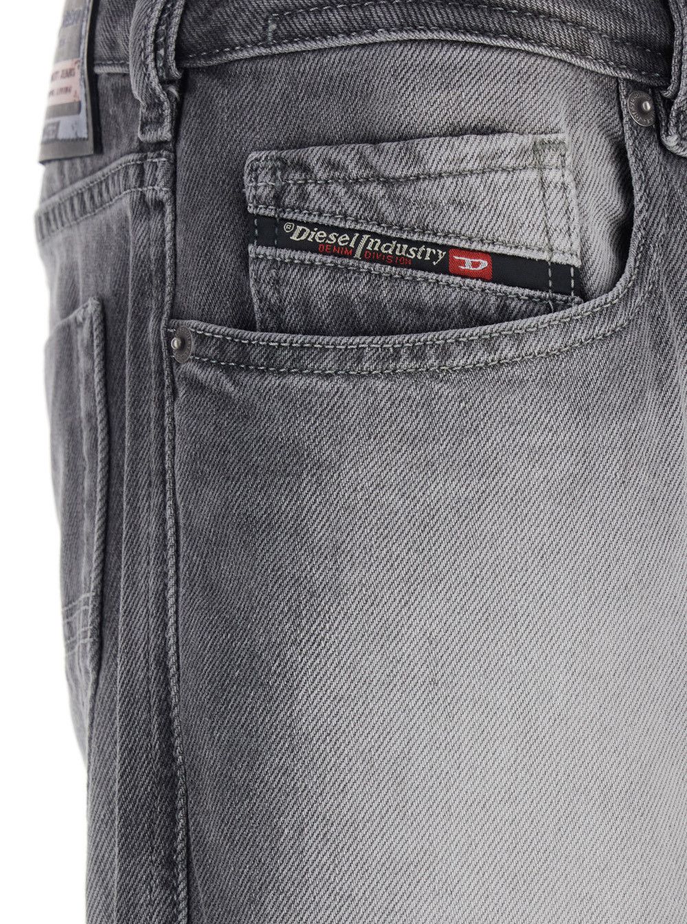 Diesel Gray Five-Pocket Jeans with Faded Effect for Men Size US 32 / EU 48 - 3 Thumbnail