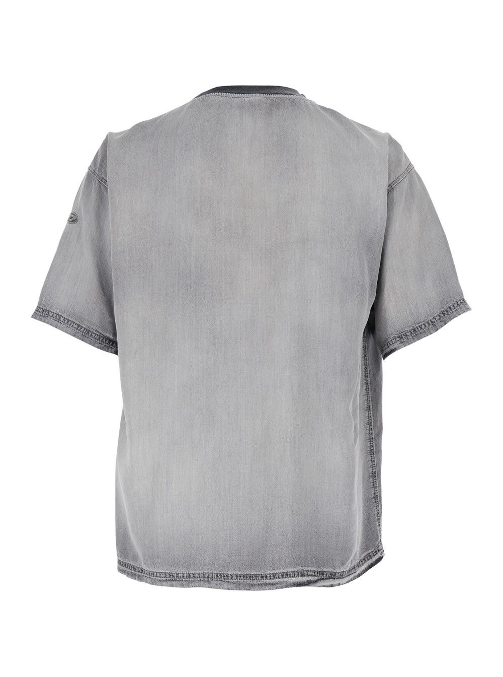 Diesel Crew Neck T-shirt with Faded Effect in Gray Tech Fabric for Men Size US M / EU 48-50 / 2 - 2 Thumbnail