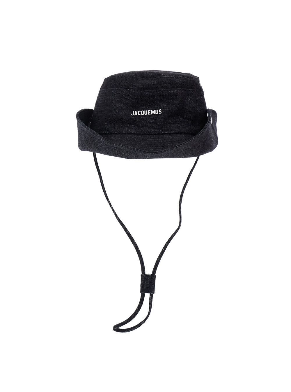 Jacquemus 'Le Bob De-Nimes' Blue Fisherman Hat with Front Logo Lettering and Adjustable Strap in Cotton Man Size ONE SIZE - 3 Thumbnail