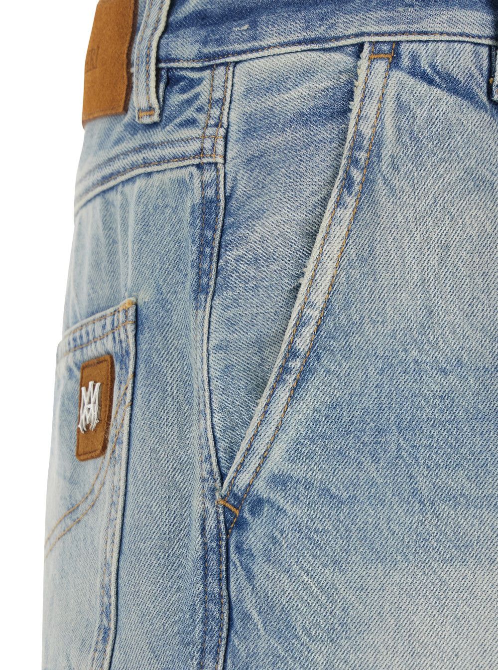 Amiri Light Blue Jeans with Logo Patch on the Back and Faded Effect in Denim for Men Size US 32 / EU 48 - 3 Thumbnail