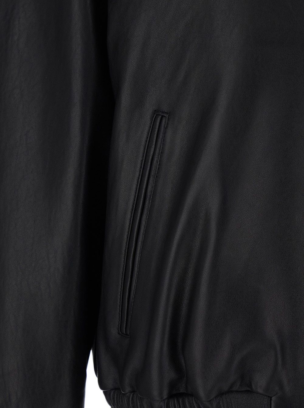 TONYWACK Black Jacket with Classic Collar and Two Front Zip Pockets in Leather Man Size US M / EU 48-50 / 2 - 3 Thumbnail