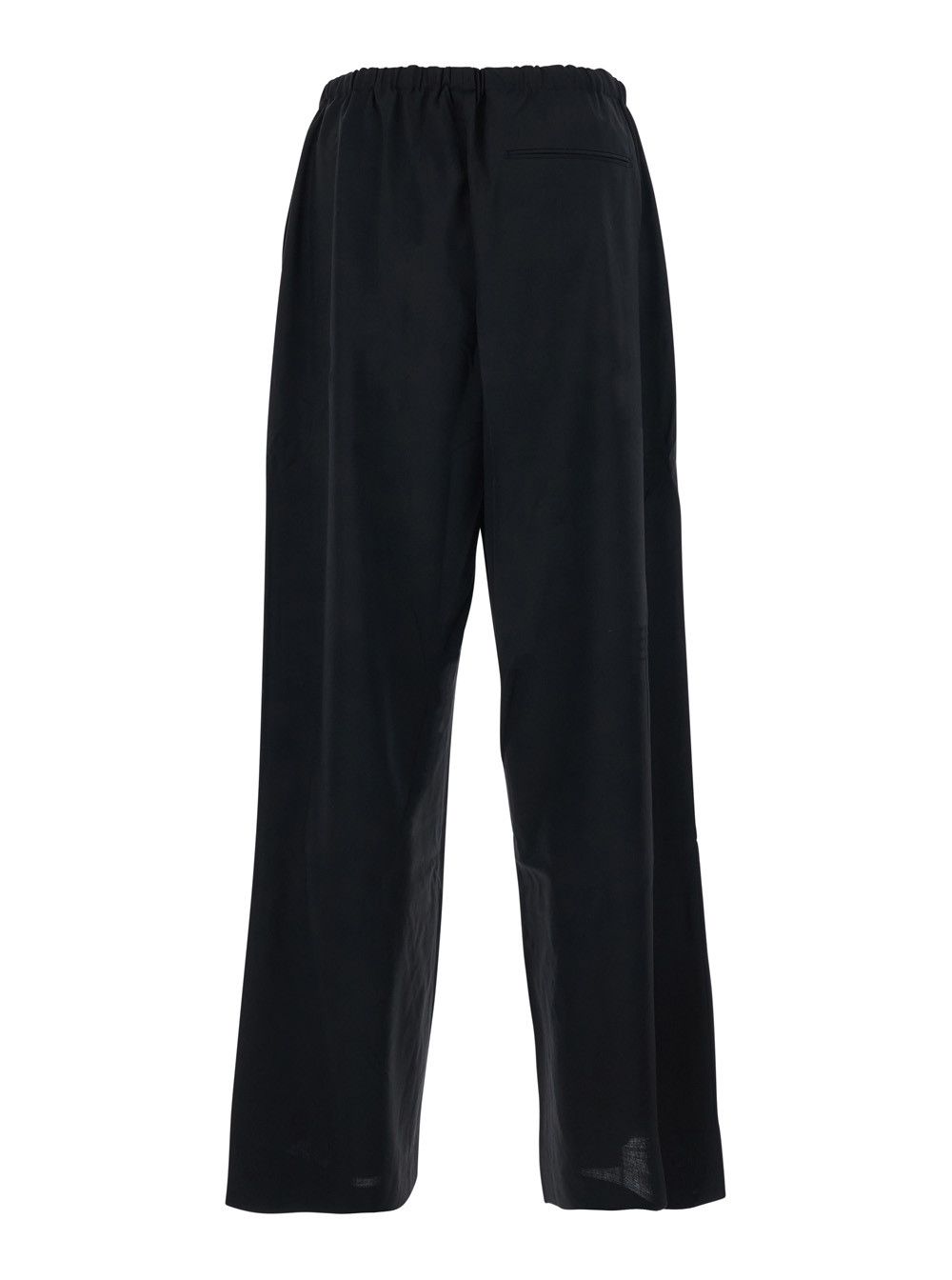 TONYWACK Black Pants with Drawstring Waist in Wool Blend Man Size US 32 / EU 48 - 2 Thumbnail