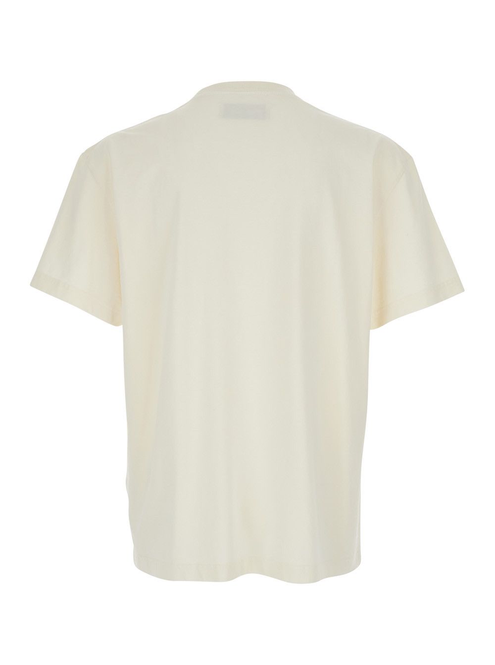 TONYWACK White Crewneck T-Shirt with Print on the Front in Cotton Man Size US L / EU 52-54 / 3 - 2 Thumbnail