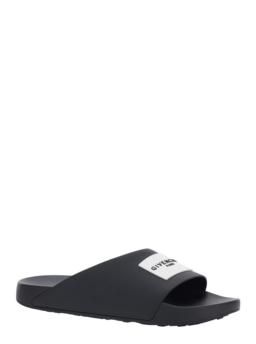 Givenchy Men's Black Wide Band Sandals with Contrast Logo Patch Size US 9 / EU 42 - 2 Thumbnail