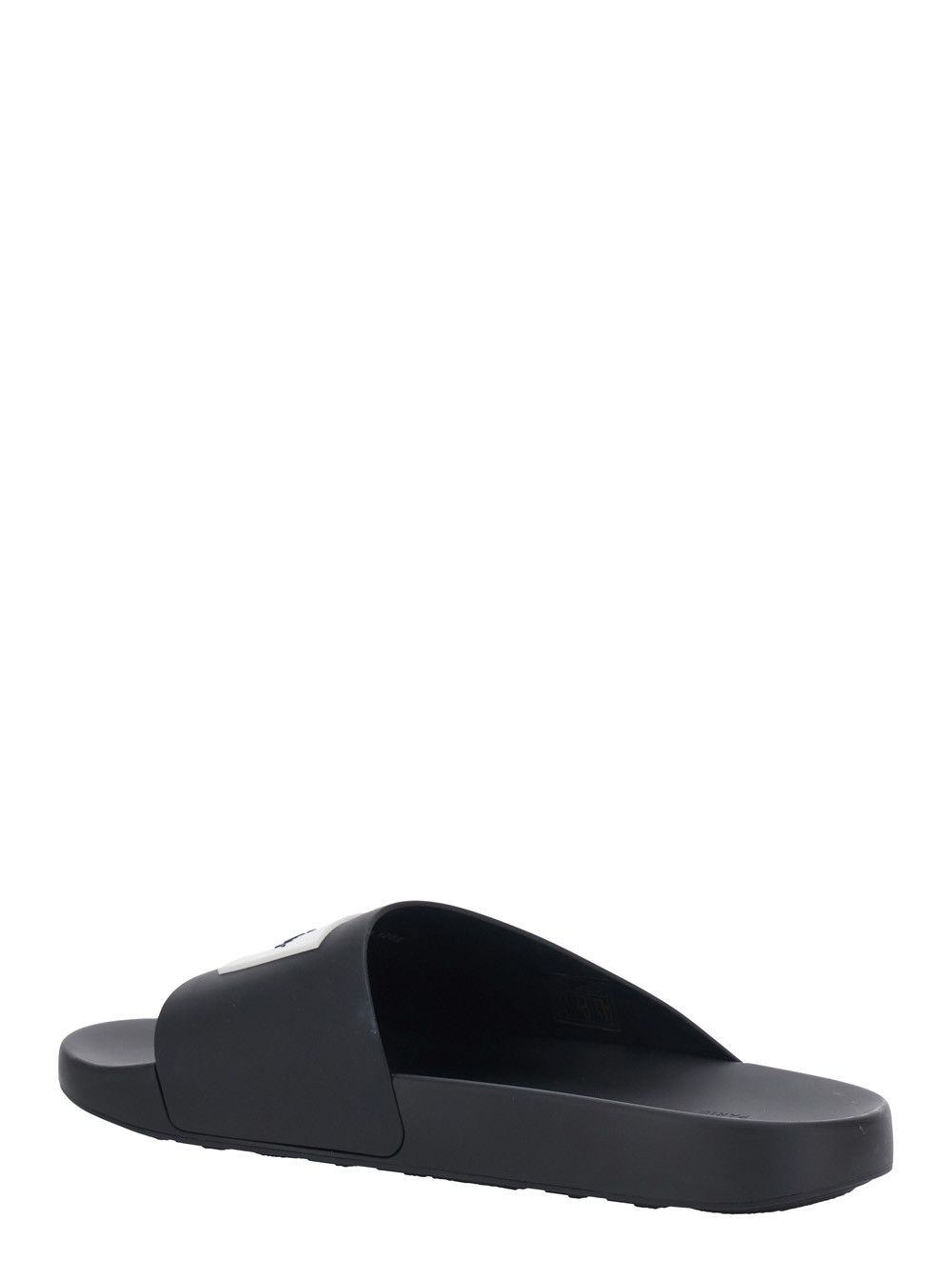 Givenchy Men's Black Wide Band Sandals with Contrast Logo Patch Size US 9 / EU 42 - 3 Thumbnail