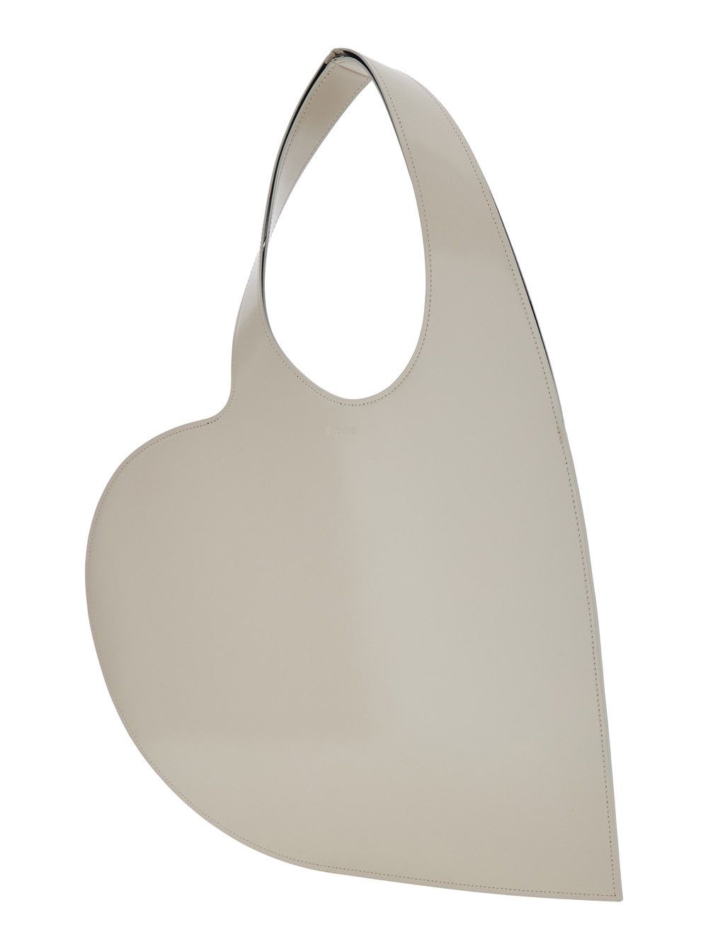 Coperni Shoulder Bag 'Heart' with Logo Print in Beige Leather for Women Size ONE SIZE - 2 Thumbnail