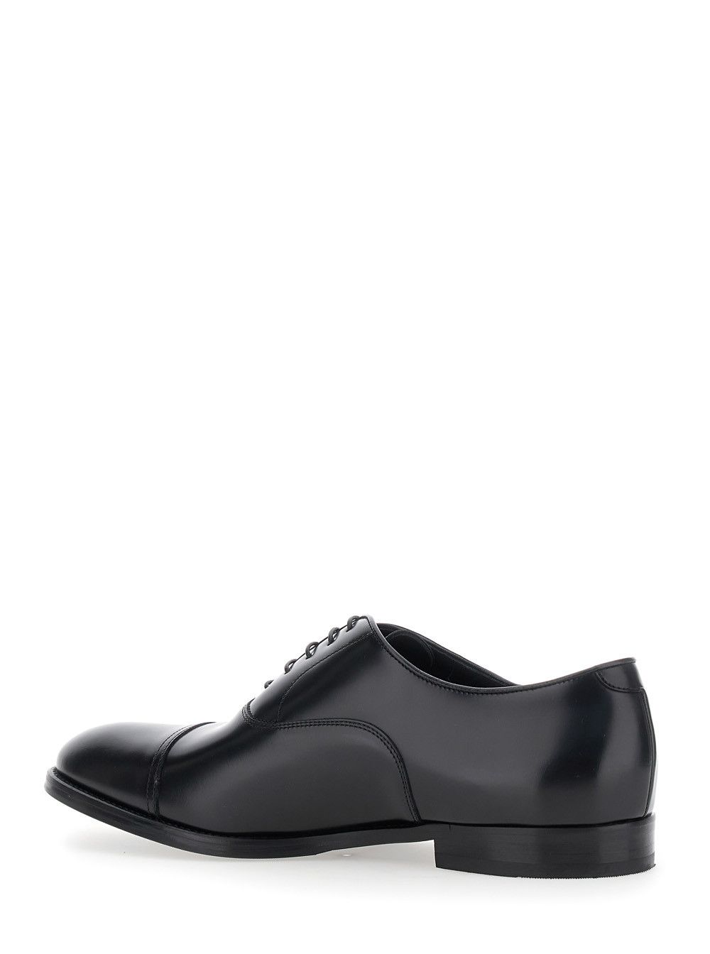 Doucal's Black Smooth Leather Five-Hole Oxford Shoes for Men Size US 8 / EU 41 - 3 Thumbnail