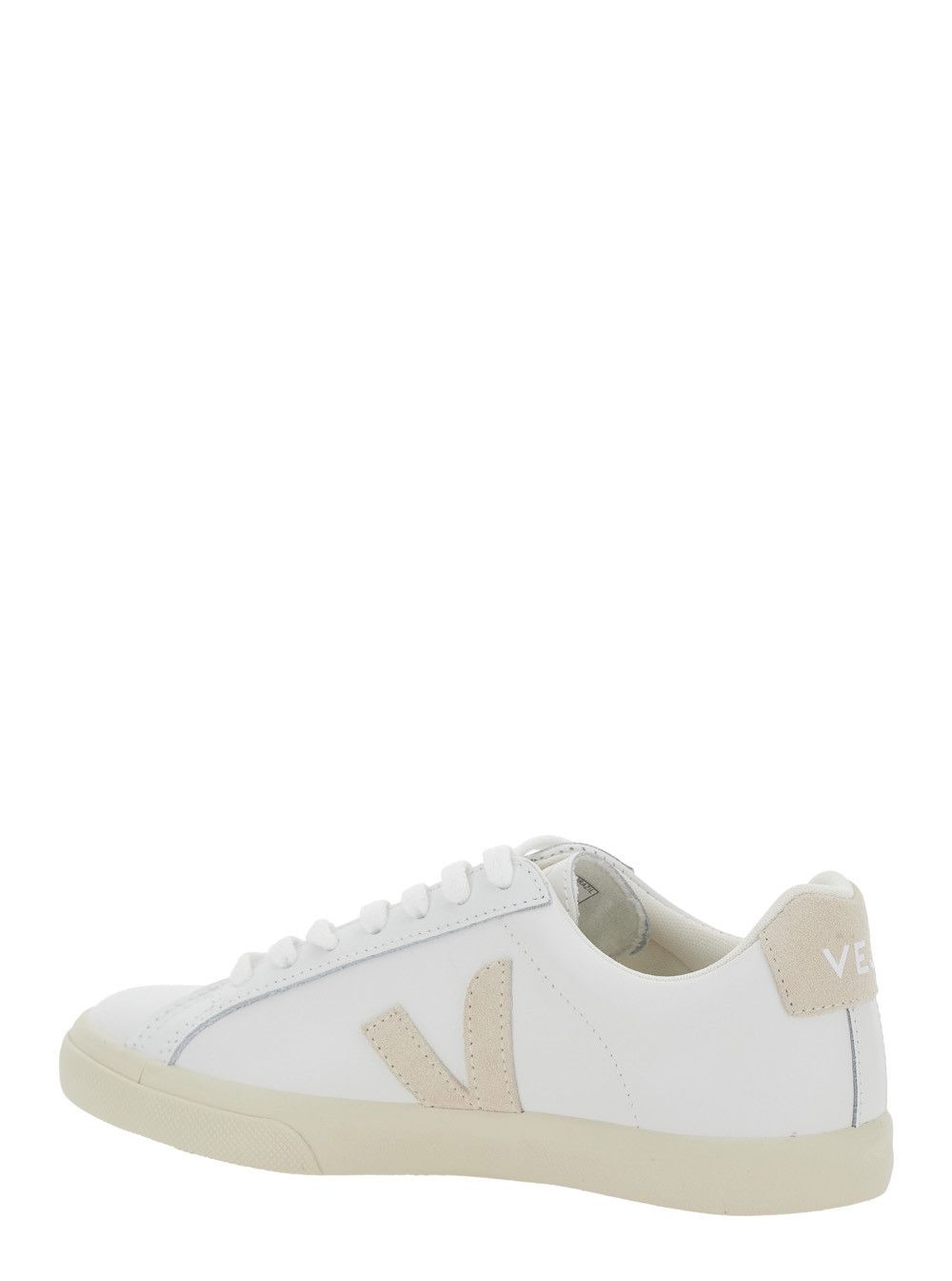 Veja 'Esplar' White Low Top Sneakers with Logo Detail on the Side and Logo Lettering on the Heel in Leather Unisex Size US 11 / IT 41 - 3 Thumbnail