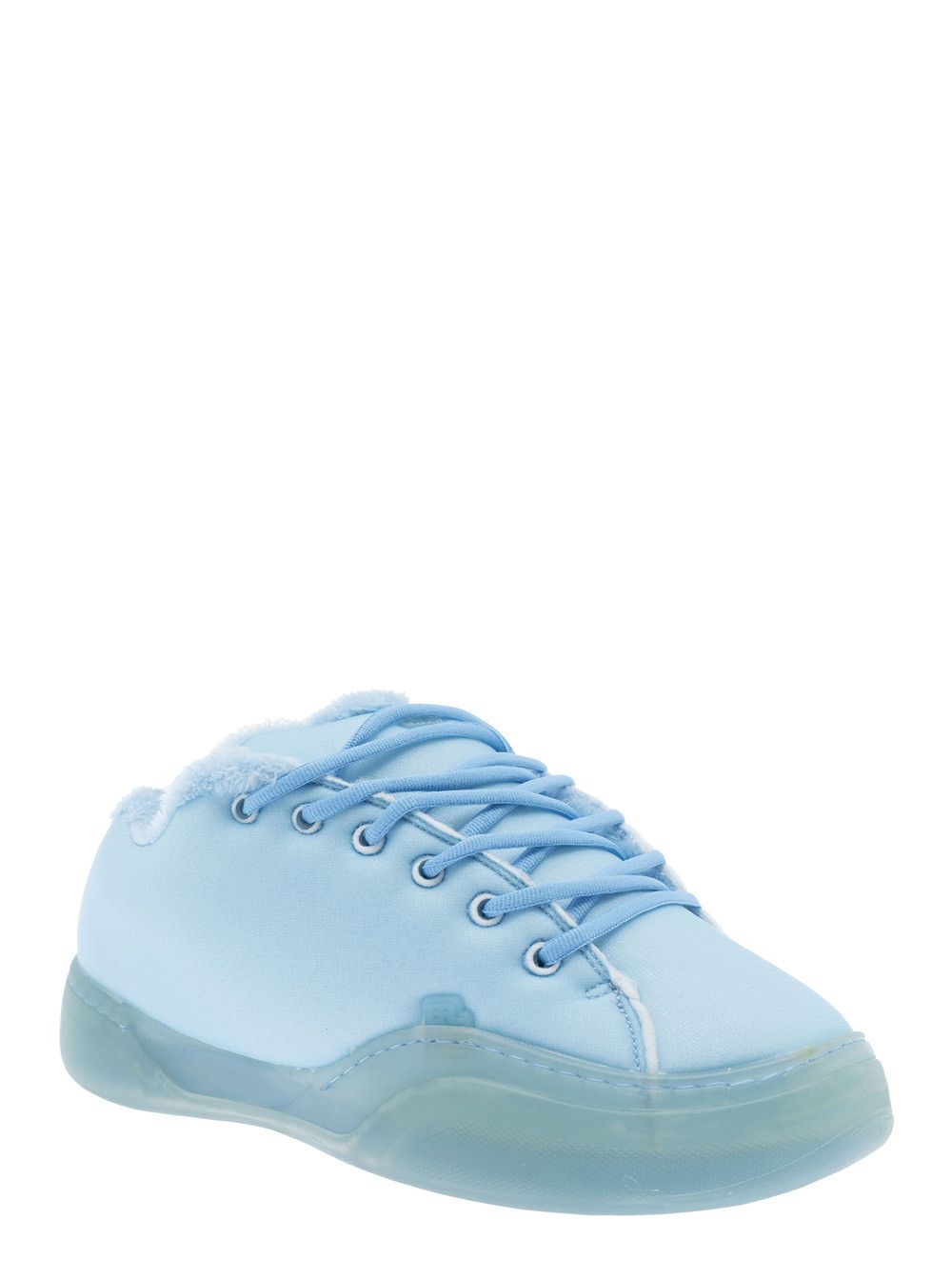 ERL Sneaker 'Vamp Skate' Low Top with Contrast Sole in Fabric and Blue Suede for Men Size US 9 / EU 42 - 2 Thumbnail
