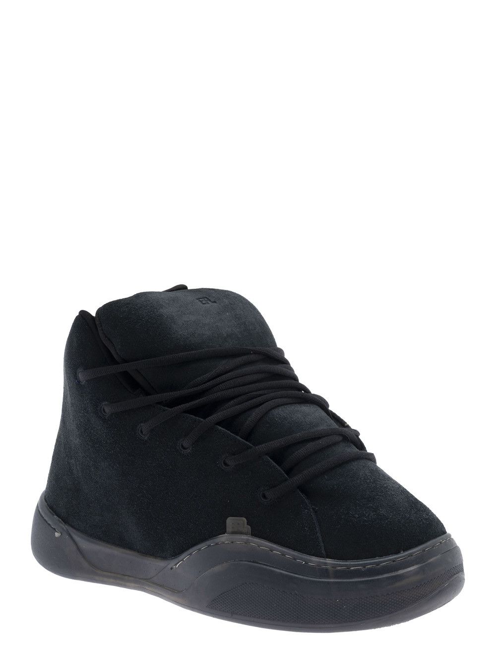 ERL Sneaker 'Mid Vamp' with Logo Lettering on the Tongue in Black Suede for Men Size US 6 / EU 39 - 2 Thumbnail