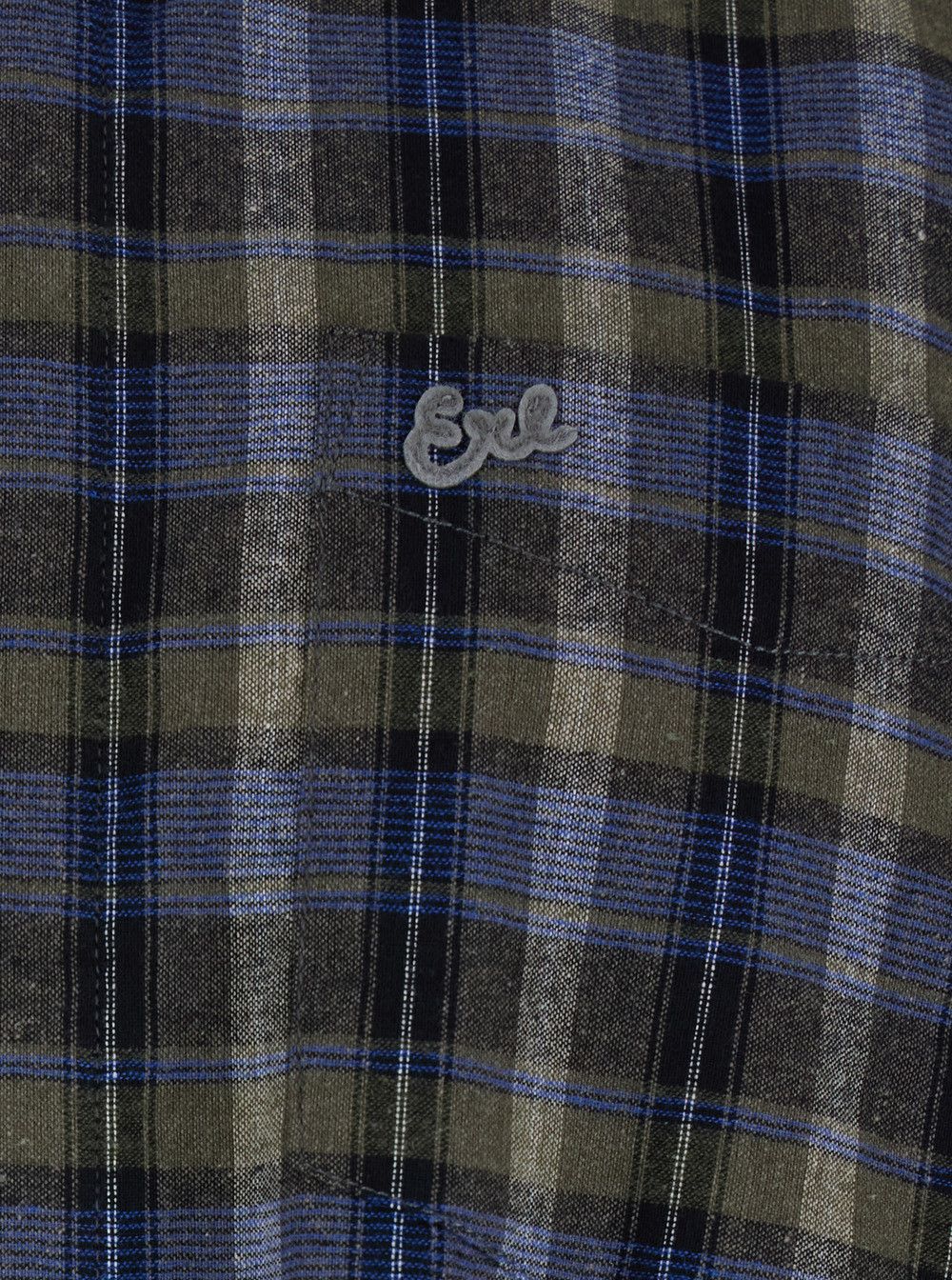 ERL Gray Checkered Shirt 'ERL' in Cotton Blend for Men Size US L / EU 52-54 / 3 - 3 Thumbnail