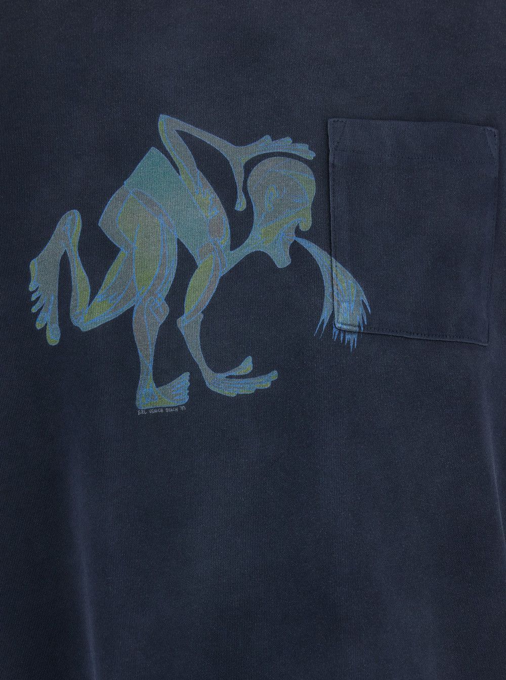 ERL Blue T-shirt with Front Print in Cotton for Men Size US L / EU 52-54 / 3 - 3 Thumbnail