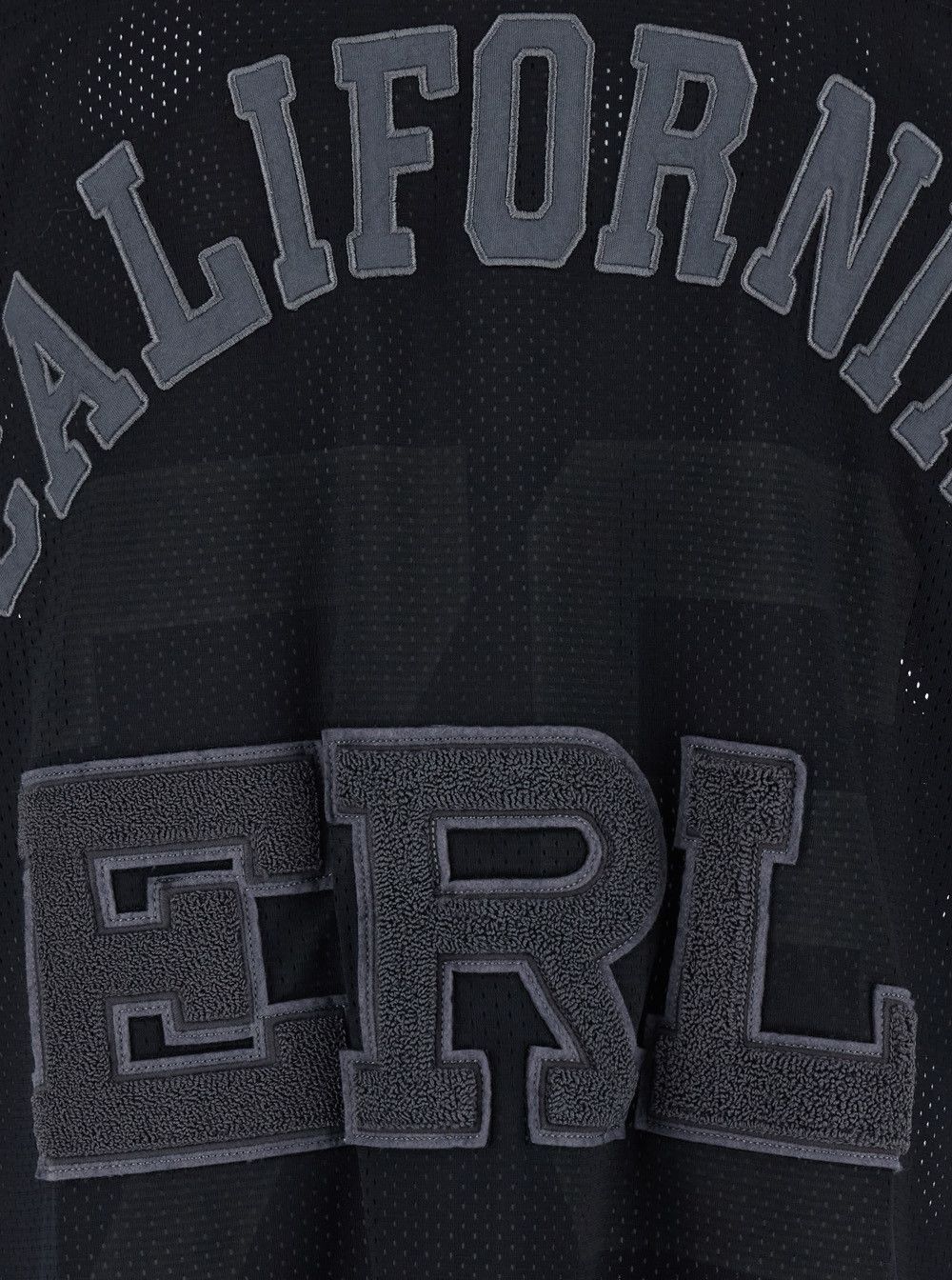 ERL Black T-Shirt with V Neck and Maxi Logo Print on the Front in Cotton Man Size US S / EU 44-46 / 1 - 3 Thumbnail