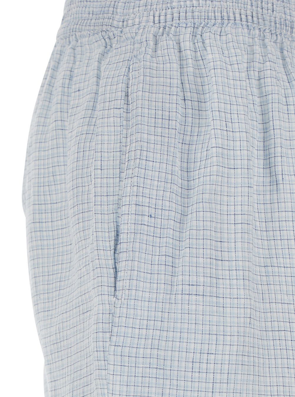 ERL Men's Blue Linen 'BOXER' Checkered Shorts Size ONE SIZE - 3 Thumbnail