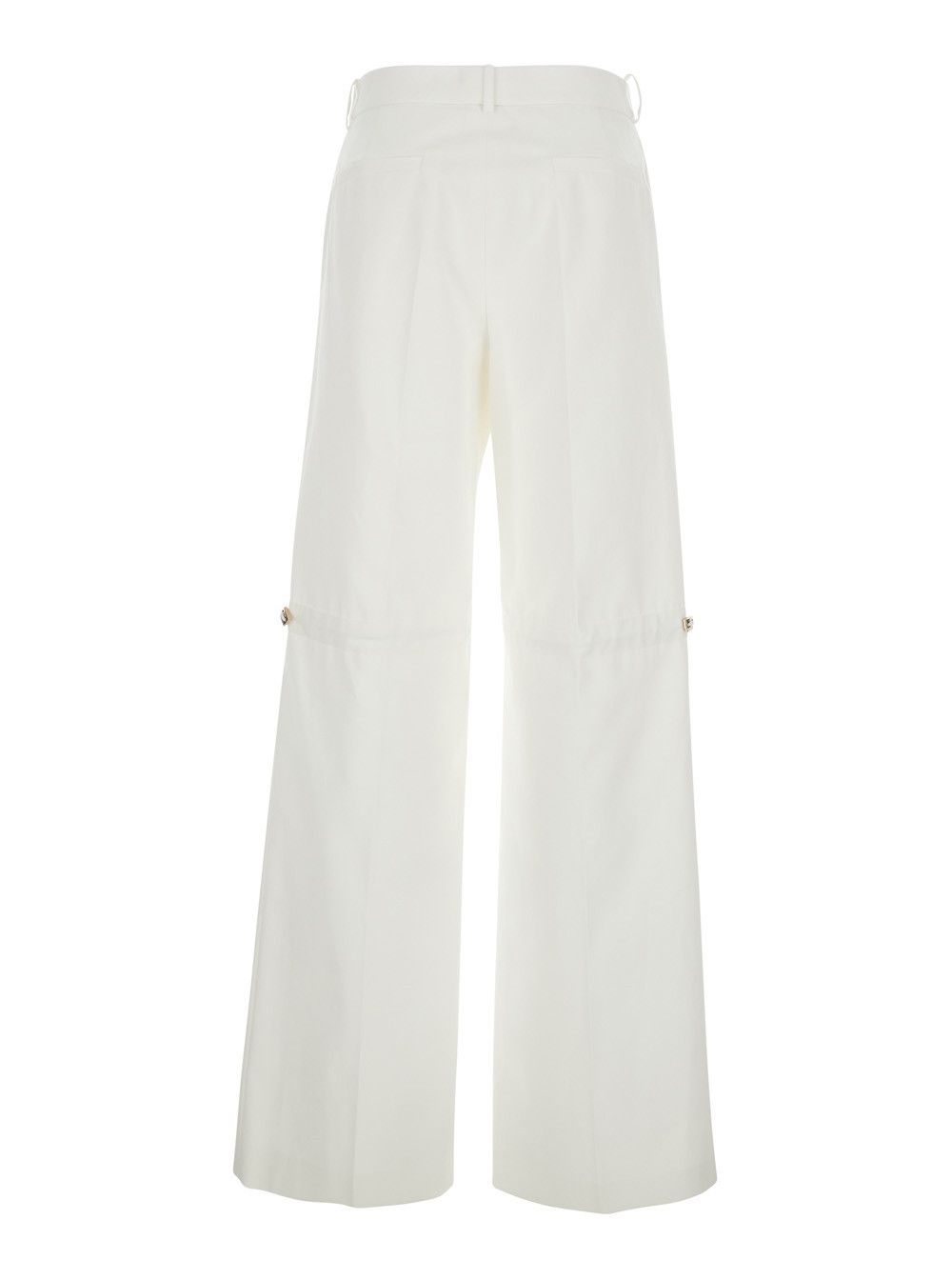 Fendi White Straight-Leg Cotton Trousers for Women Size 28" / US 6 / IT 42 - 2 Thumbnail