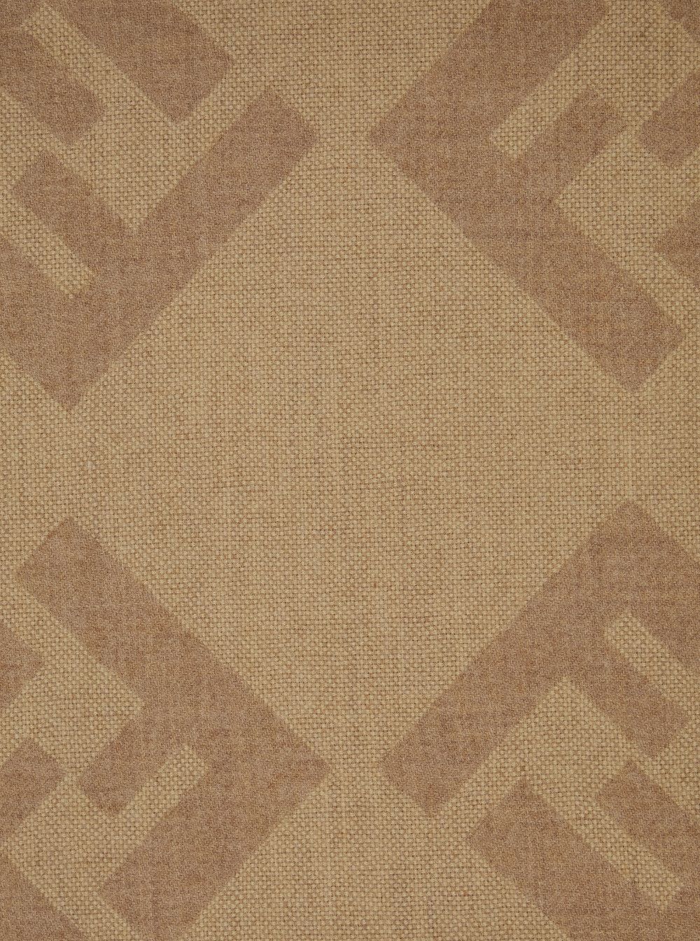 Fendi Beige Scarf with Fringed Hem and All-Over FF Motif in Wool for Men Size ONE SIZE - 3 Thumbnail