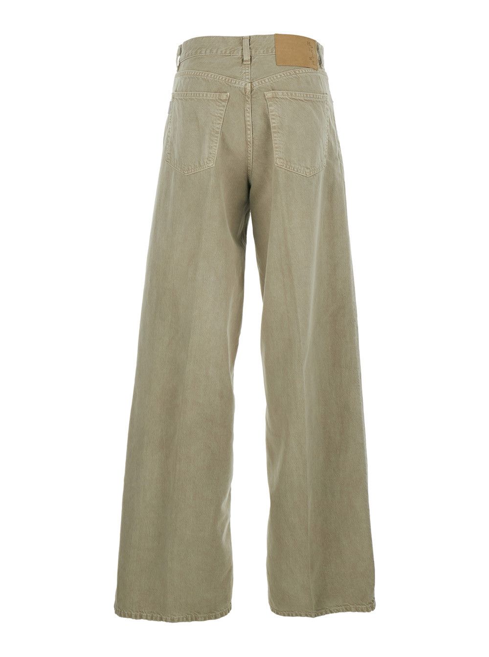 Haikure Khaki Green Jeans with Belt Loops and Logo Patch on the Back Women's Denim Size 26" / US 2 / IT 38 - 2 Thumbnail