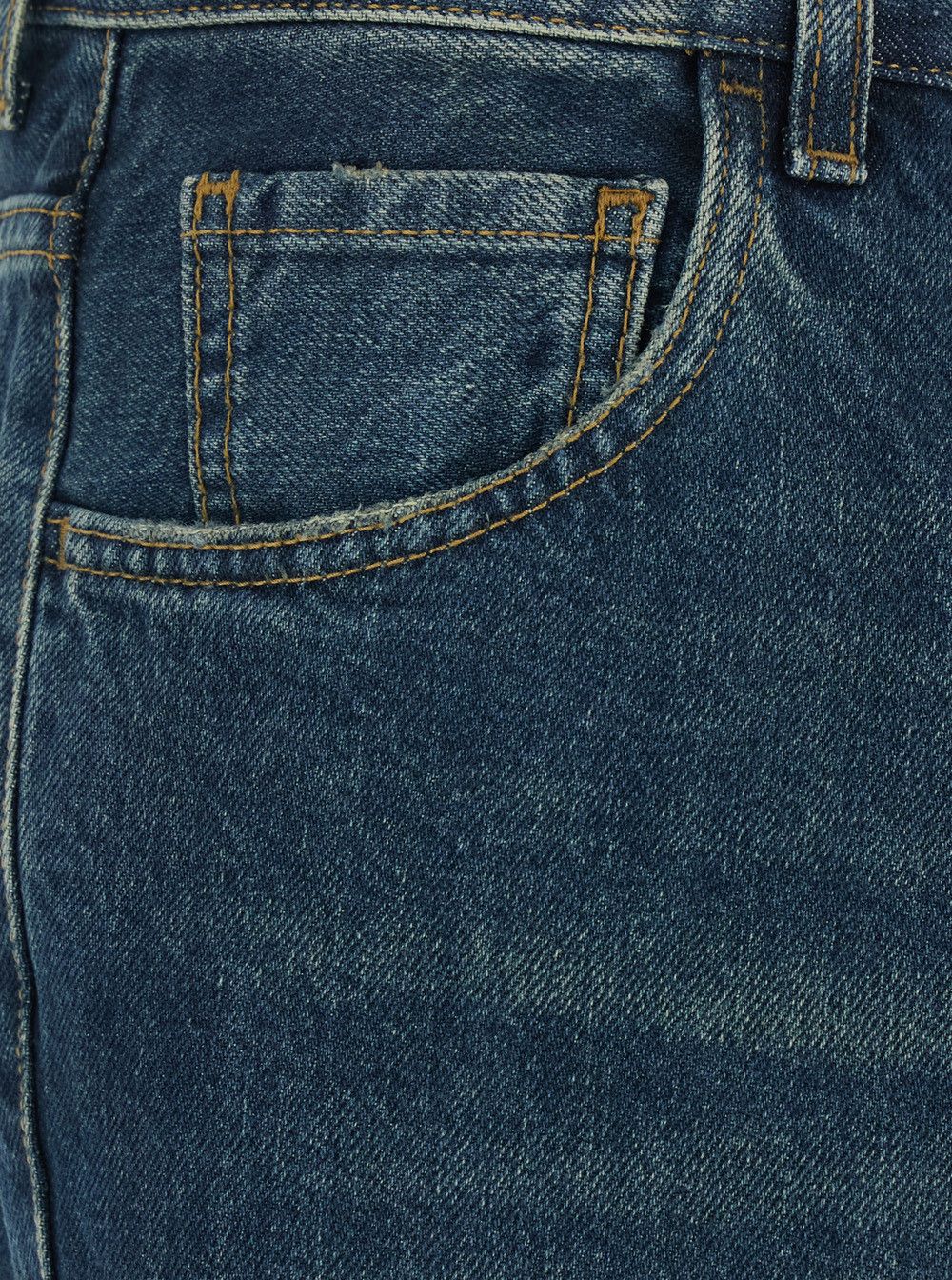 Haikure Blue Jeans with Logo Patch on the Back and Faded Effect in Blue Denim for Women Size 28" / US 6 / IT 42 - 3 Thumbnail