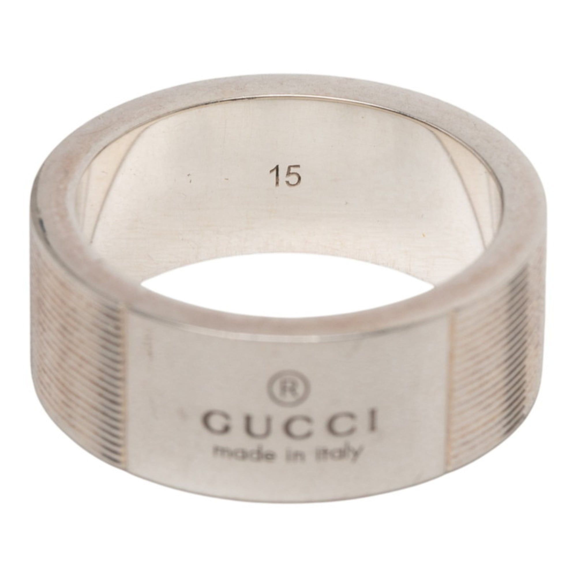 Gucci Gucci Logo Ring #15 SV925 Silver Men's GUCCI Size ONE SIZE - 4 Thumbnail