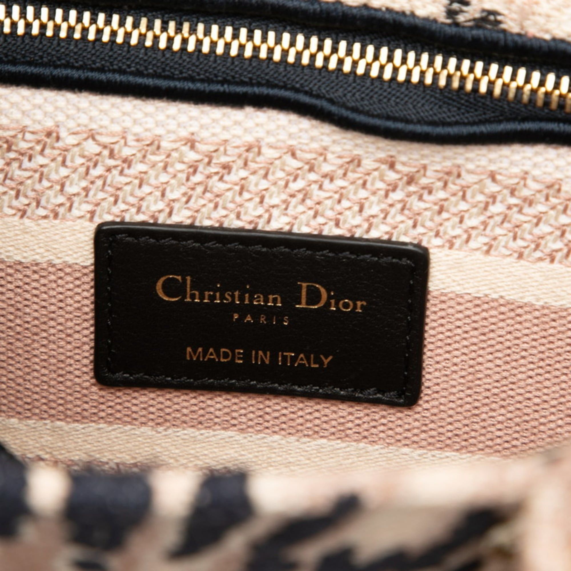 Dior Christian Dior Dior Lady Tie-Dye Embroidery Medium Handbag/Shoulder Bag, 2-Way, Pink and Navy Canvas, Women's, Size ONE SIZE - 5 Thumbnail