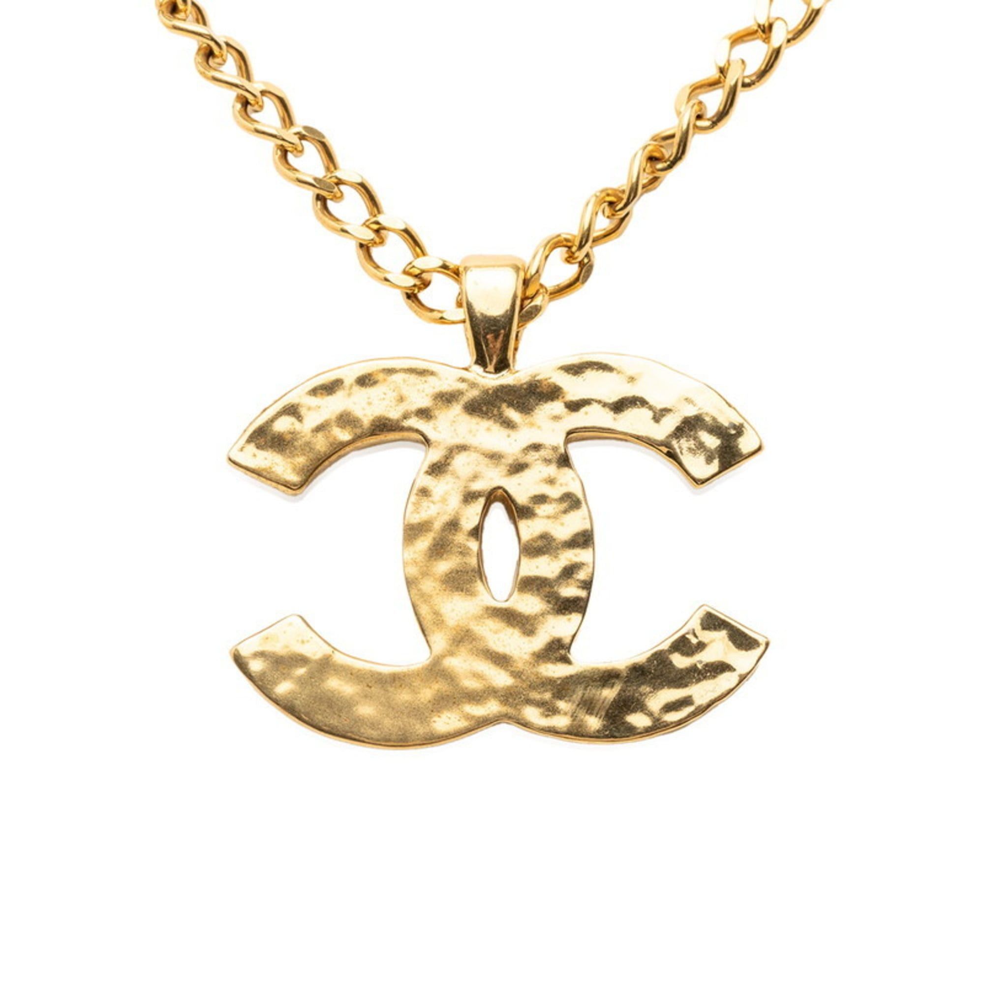 Chanel Chanel Coco Mark Necklace, Gold, Black Plated Enamel, Women's, CHANEL Size ONE SIZE - 2 Thumbnail