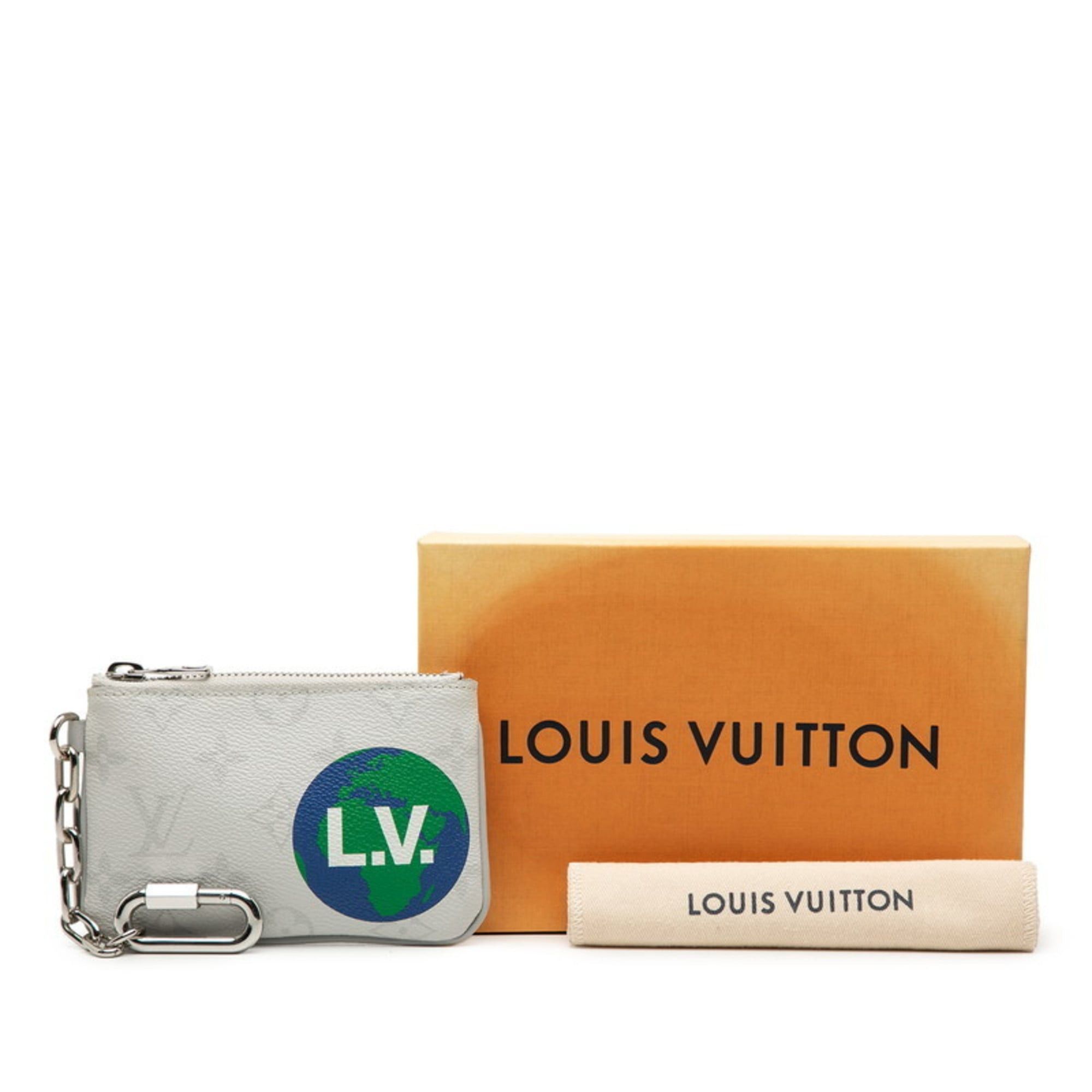 Louis Vuitton Monogram Zip Pouch PM Wallet/Coin Case M67809 White Multicolor Women's LOUIS VUITTON