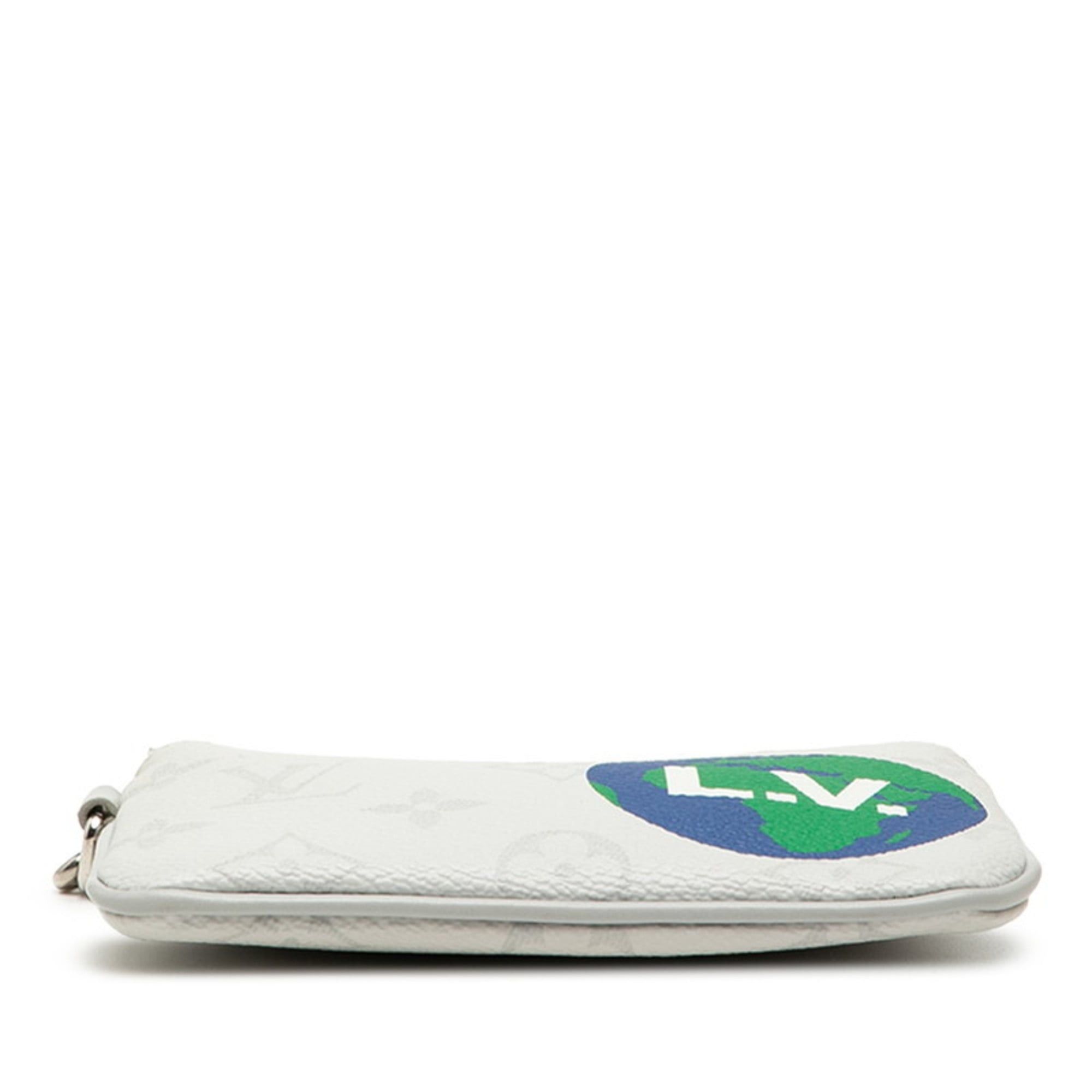 Louis Vuitton Monogram Zip Pouch PM Wallet/Coin Case M67809 White Multicolor Women's LOUIS VUITTON