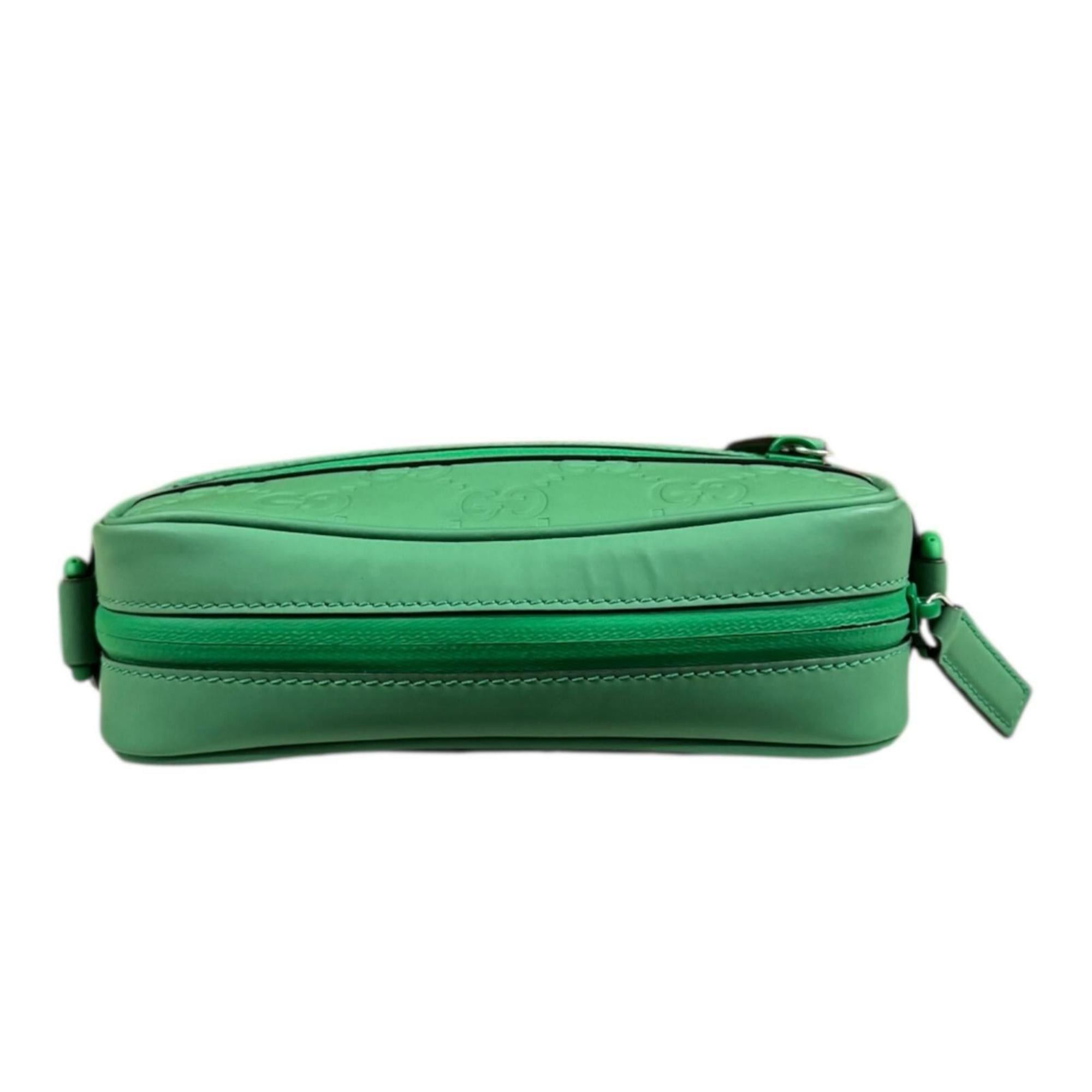 Gucci Pre-owned Gucci GG Rubber Effect Mini Shoulder Bag, Green, Women's, 771321. Size ONE SIZE - 7 Thumbnail