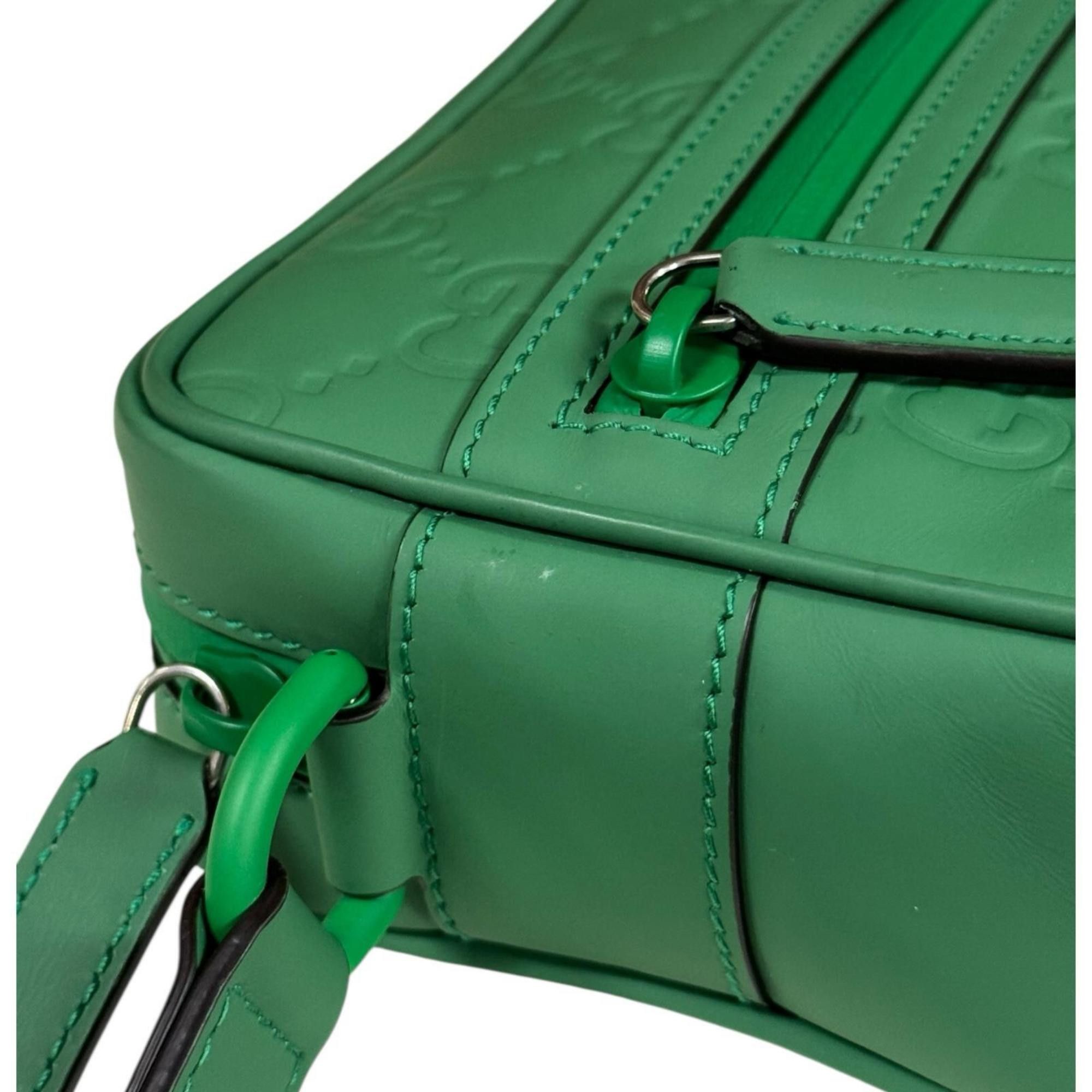 Gucci Pre-owned Gucci GG Rubber Effect Mini Shoulder Bag, Green, Women's, 771321. Size ONE SIZE - 8 Thumbnail