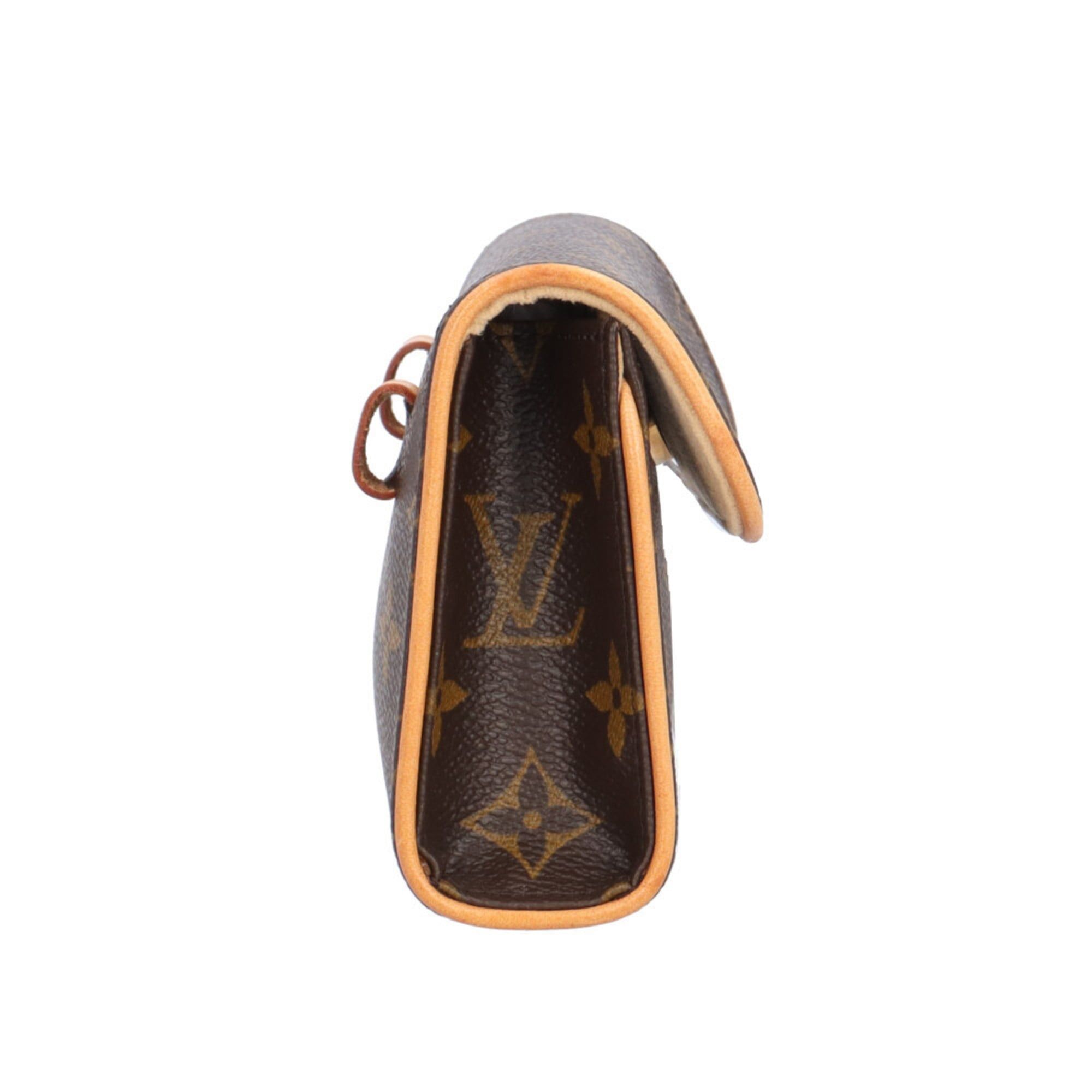Louis Vuitton Pre-owned Louis Vuitton Pochette Florentine Monogram Waist Bag in Canvas (M51855) Brown. Women's. Size ONE SIZE - 4 Thumbnail