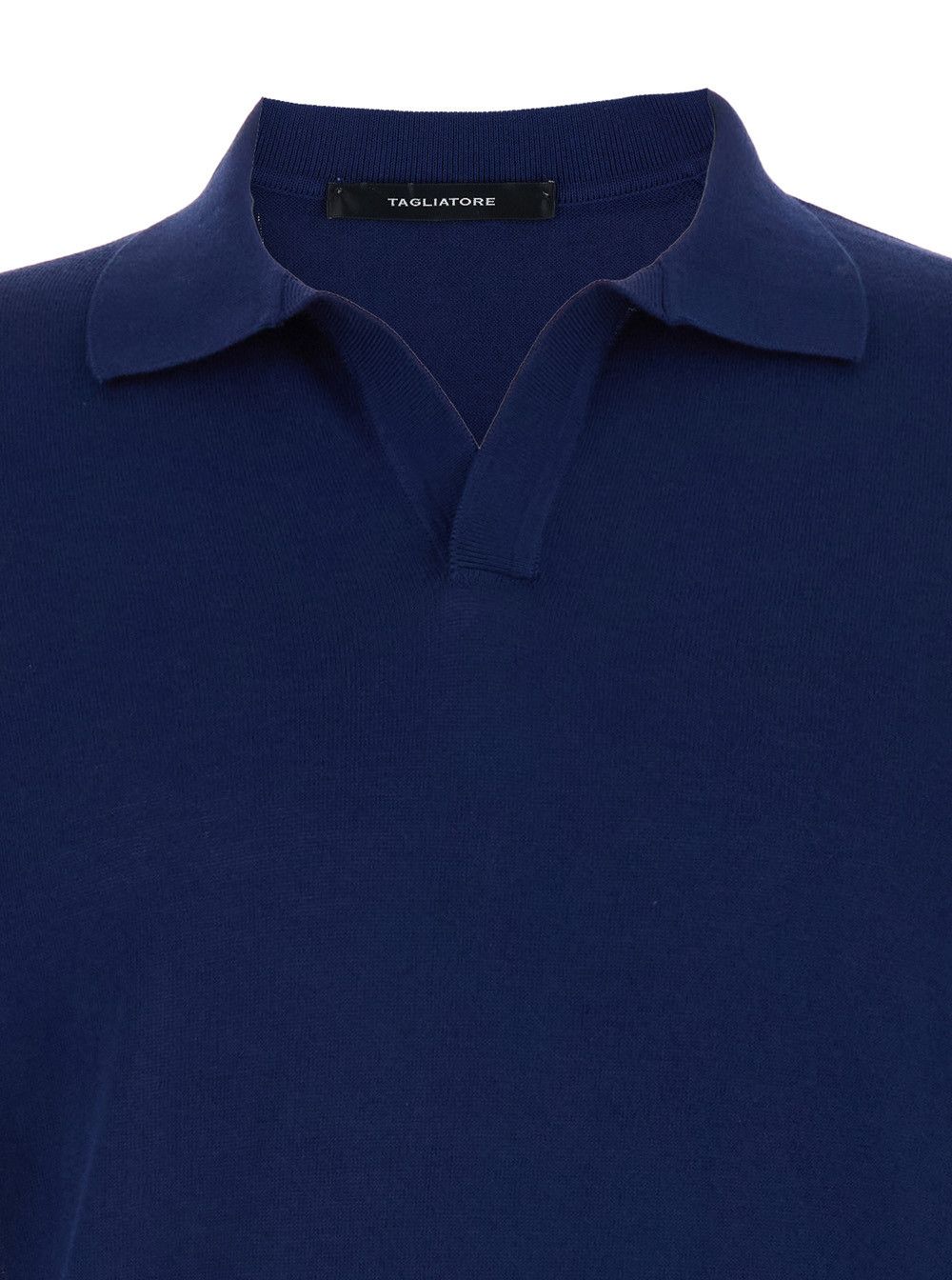Tagliatore Blue Polo Shit with Open Collar in Cotton for Men Size US L / EU 52-54 / 3 - 3 Thumbnail